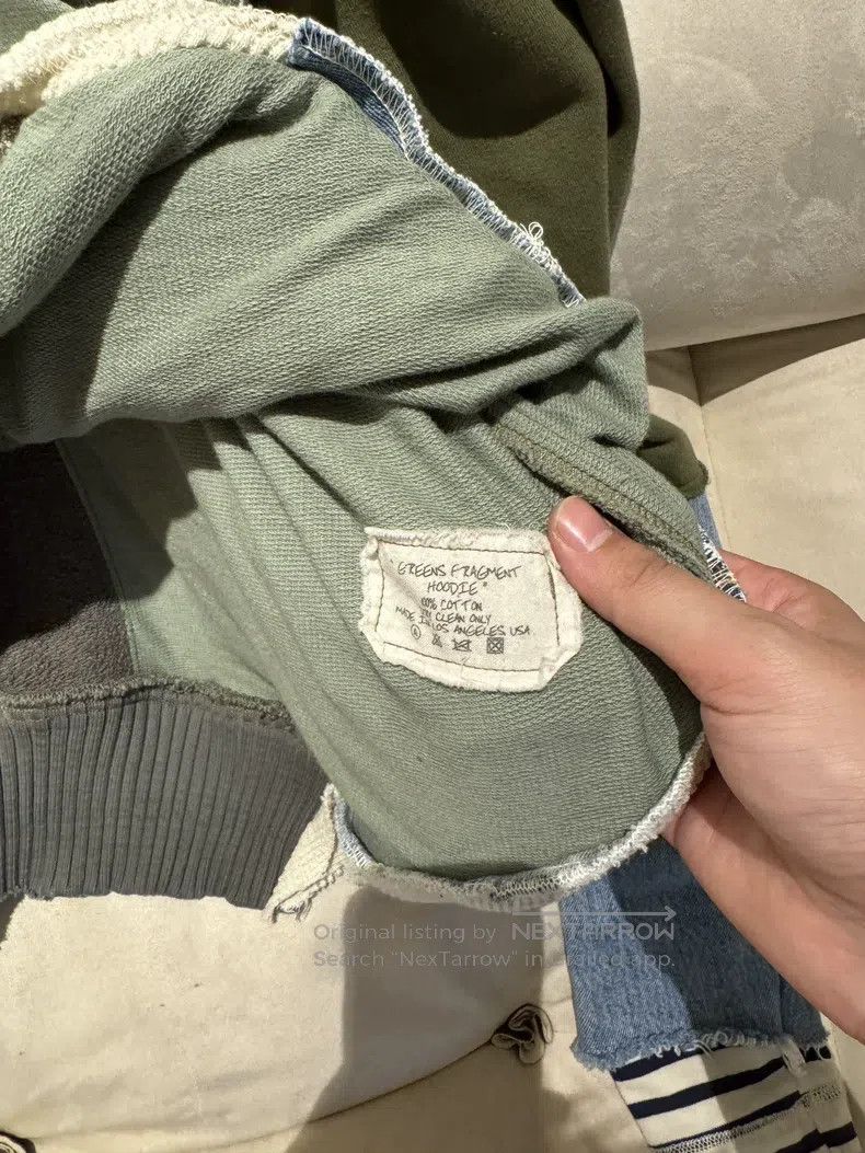 Greg Lauren Greg Lauren Beggar Style Spliced Hooded Sweatshirt Size US L / EU 52-54 / 3 - 6 Thumbnail