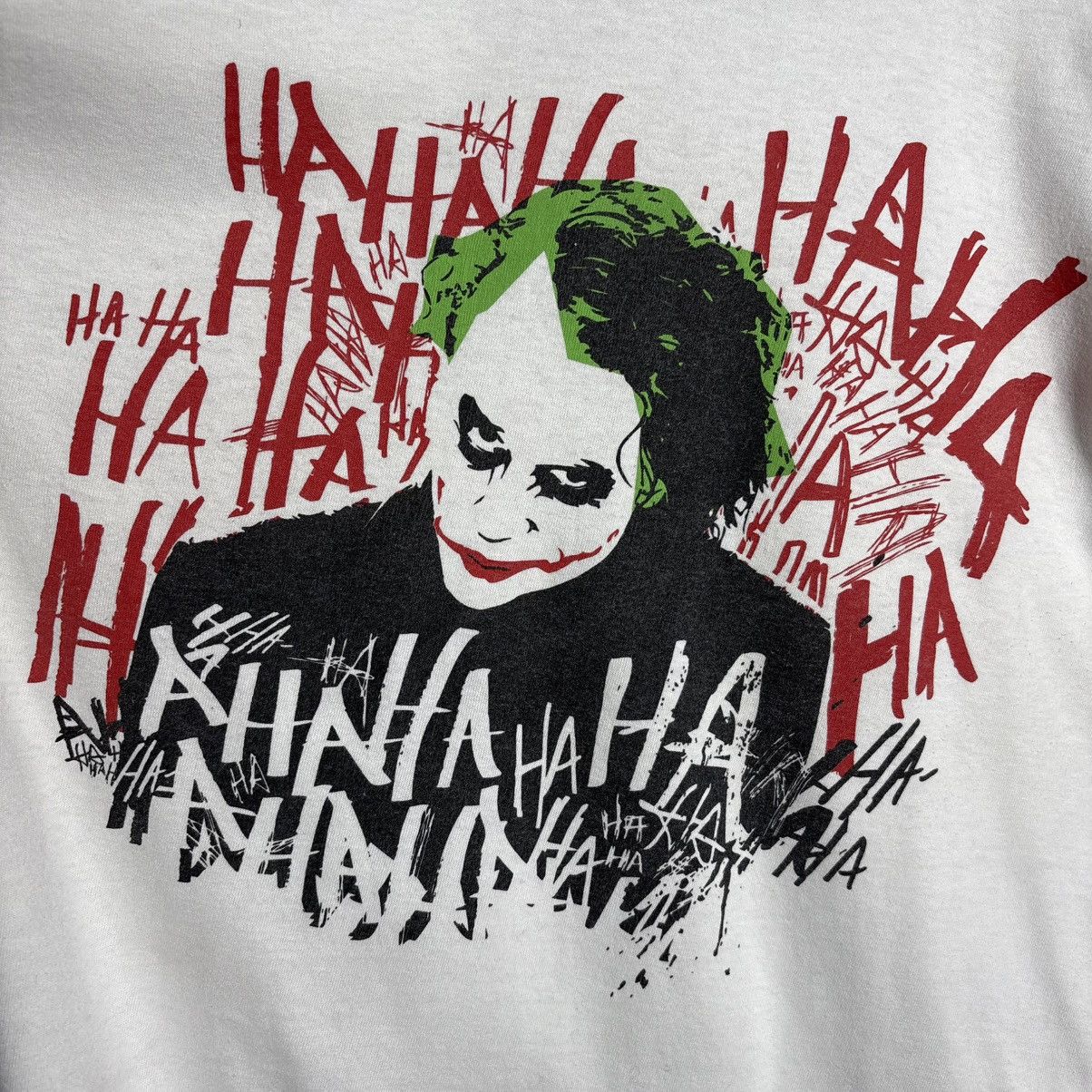 Vintage Vintage 00s Joker Batman The Dark Knight Movie T-Shirt / Y2K Size US L / EU 52-54 / 3 - 3 Thumbnail