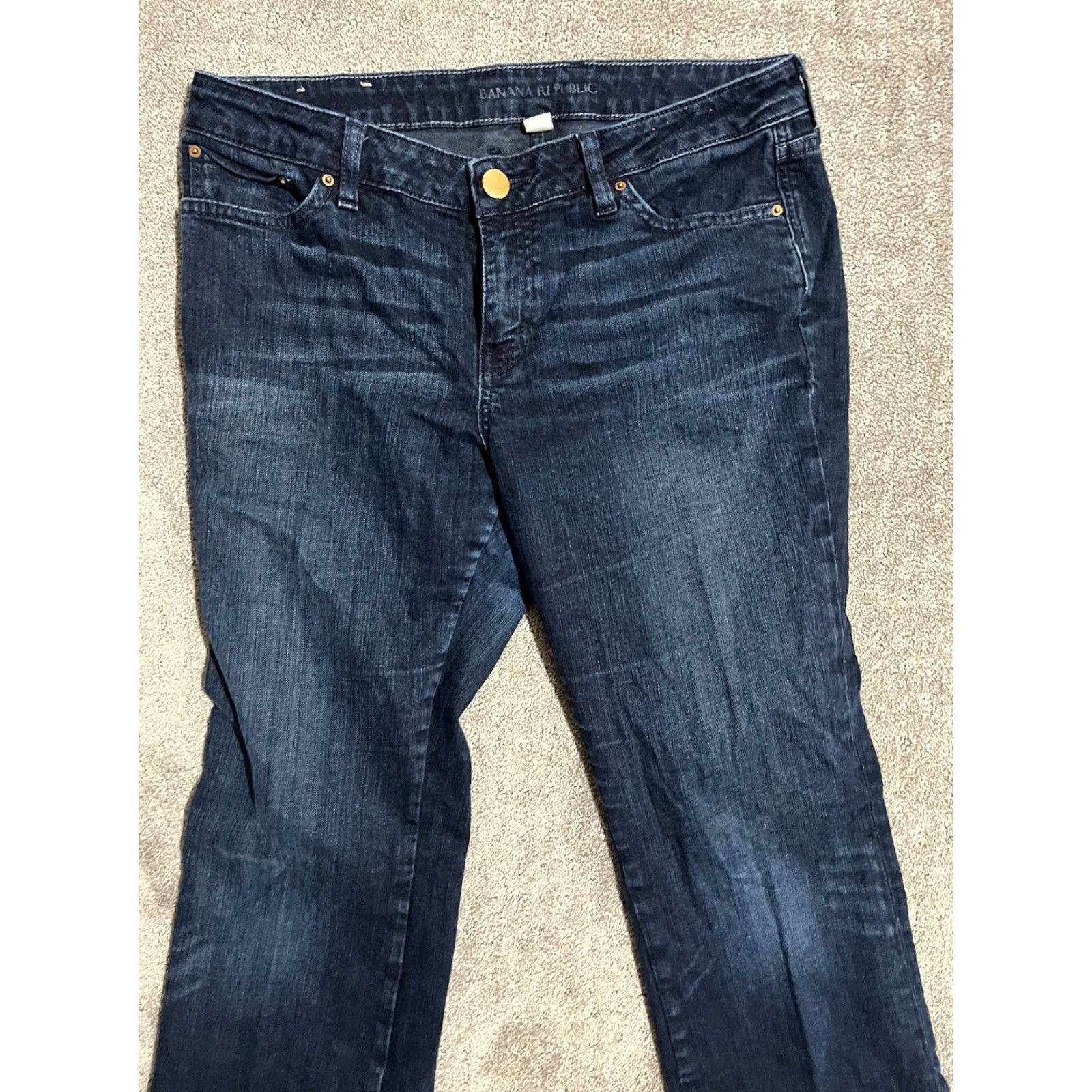 Banana Republic VINTAGE Banana Republic Jeans Bootcut Women 31 Curvy Mid Rise 33in Inseam Blue Denim Size 31 Womens Jeans Size 24" / US 00 / IT 34 - 2 Thumbnail