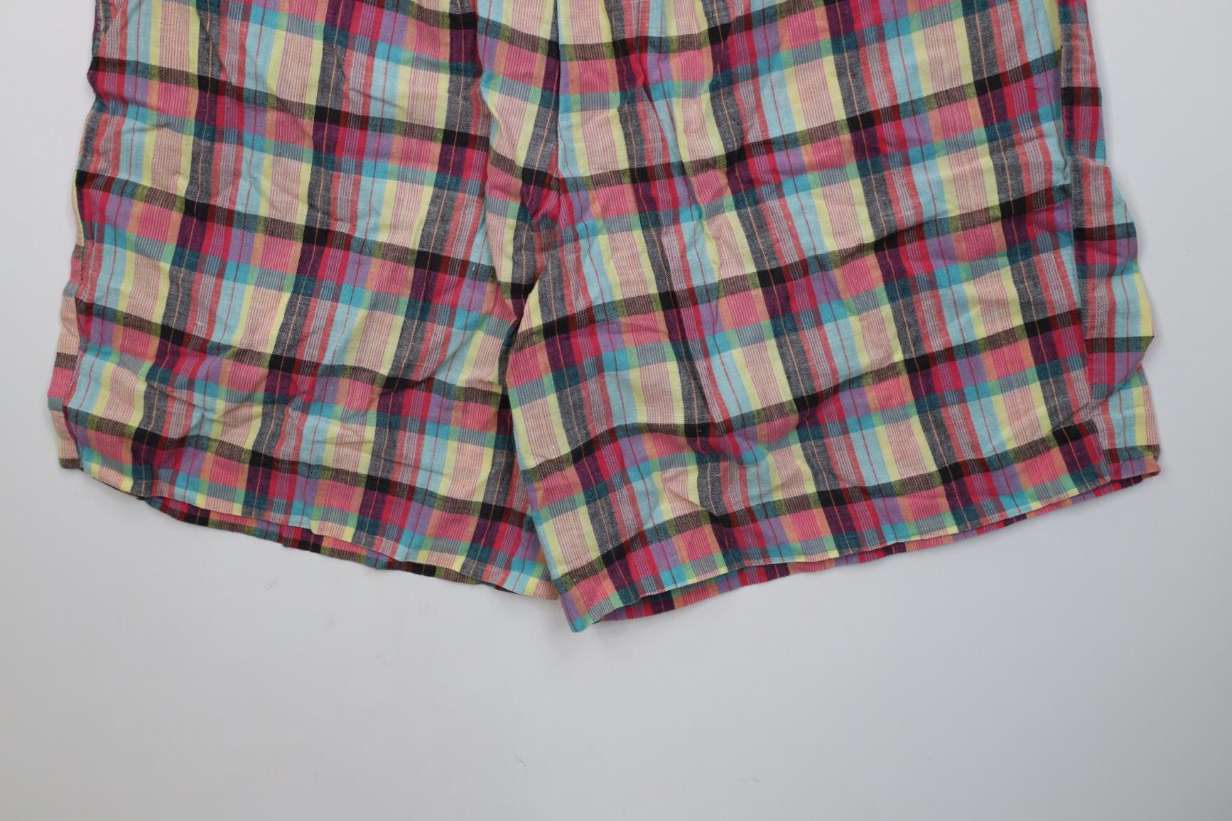 Vintage Vintage 90s Streetwear Madras Pleated Chino Shorts Cotton Size US 30 / EU 46 - 11 Thumbnail
