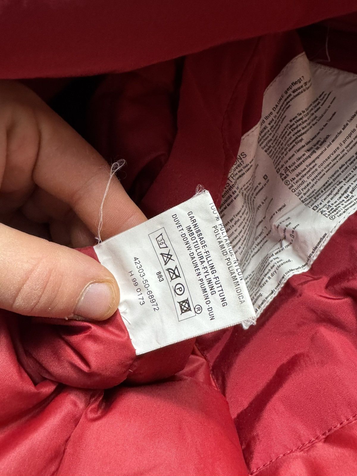 Moncler Vintage Moncler Grenoble Red Long Puffer Jacket Size US XL / EU 56 / 4 - 12 Thumbnail