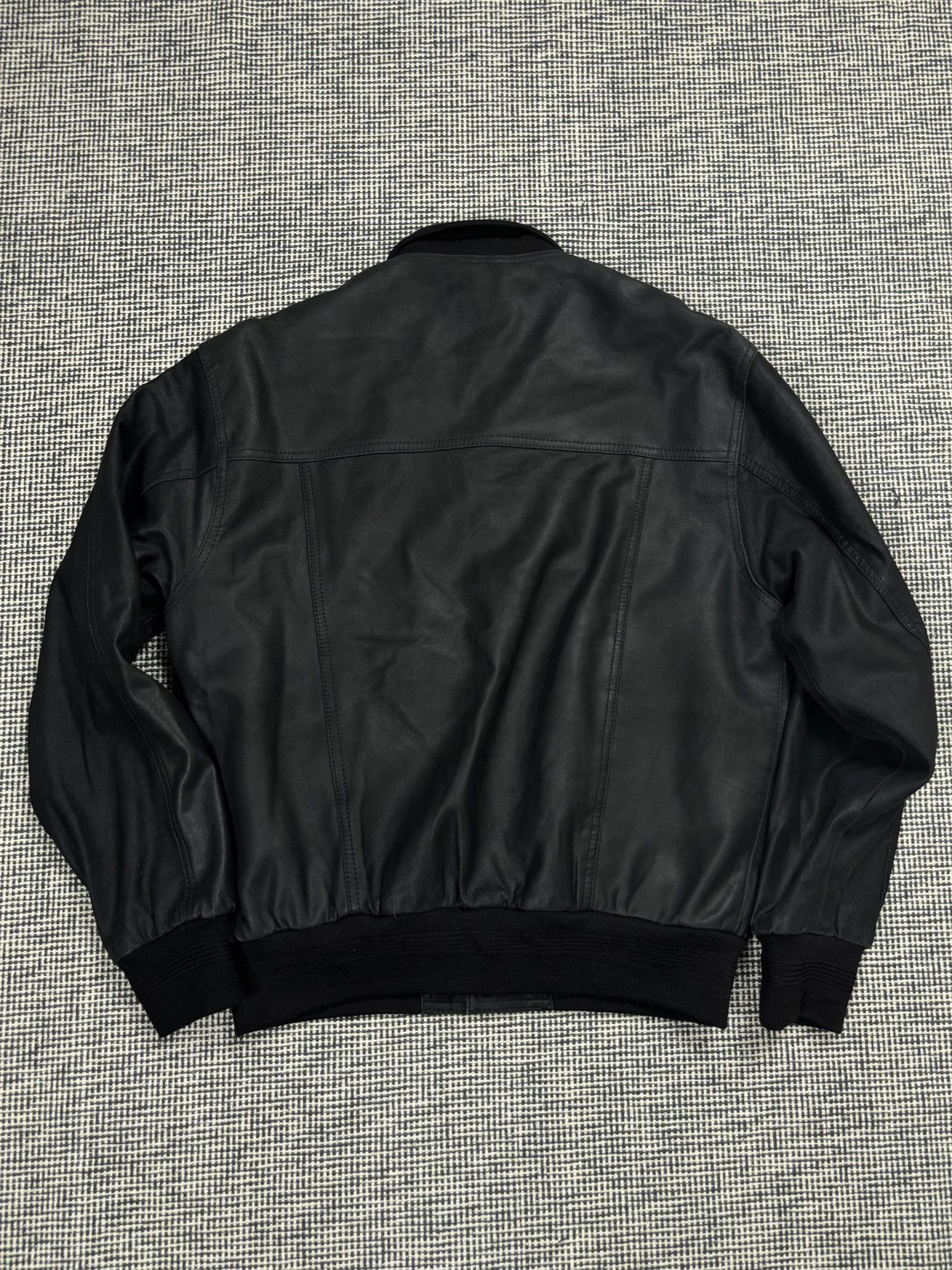 Leather Boxy genuine leather bomber jacket avant garde vintage Size US L / EU 52-54 / 3 - 2 Thumbnail
