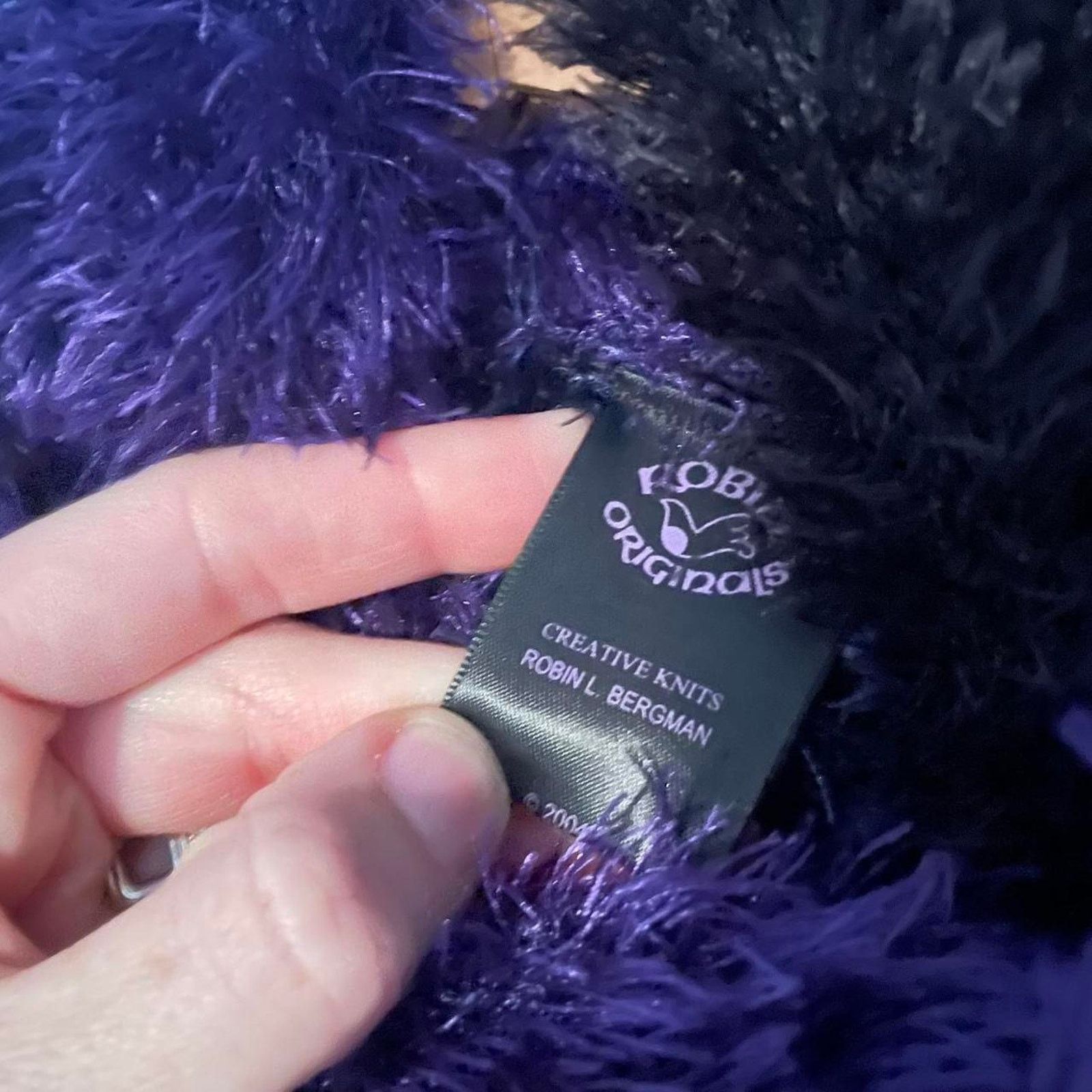 Other Vintage Y2k Purple Fuzzy Cropped Sweater Jacket & Scarf OS Size M / US 6-8 / IT 42-44 - 5 Thumbnail