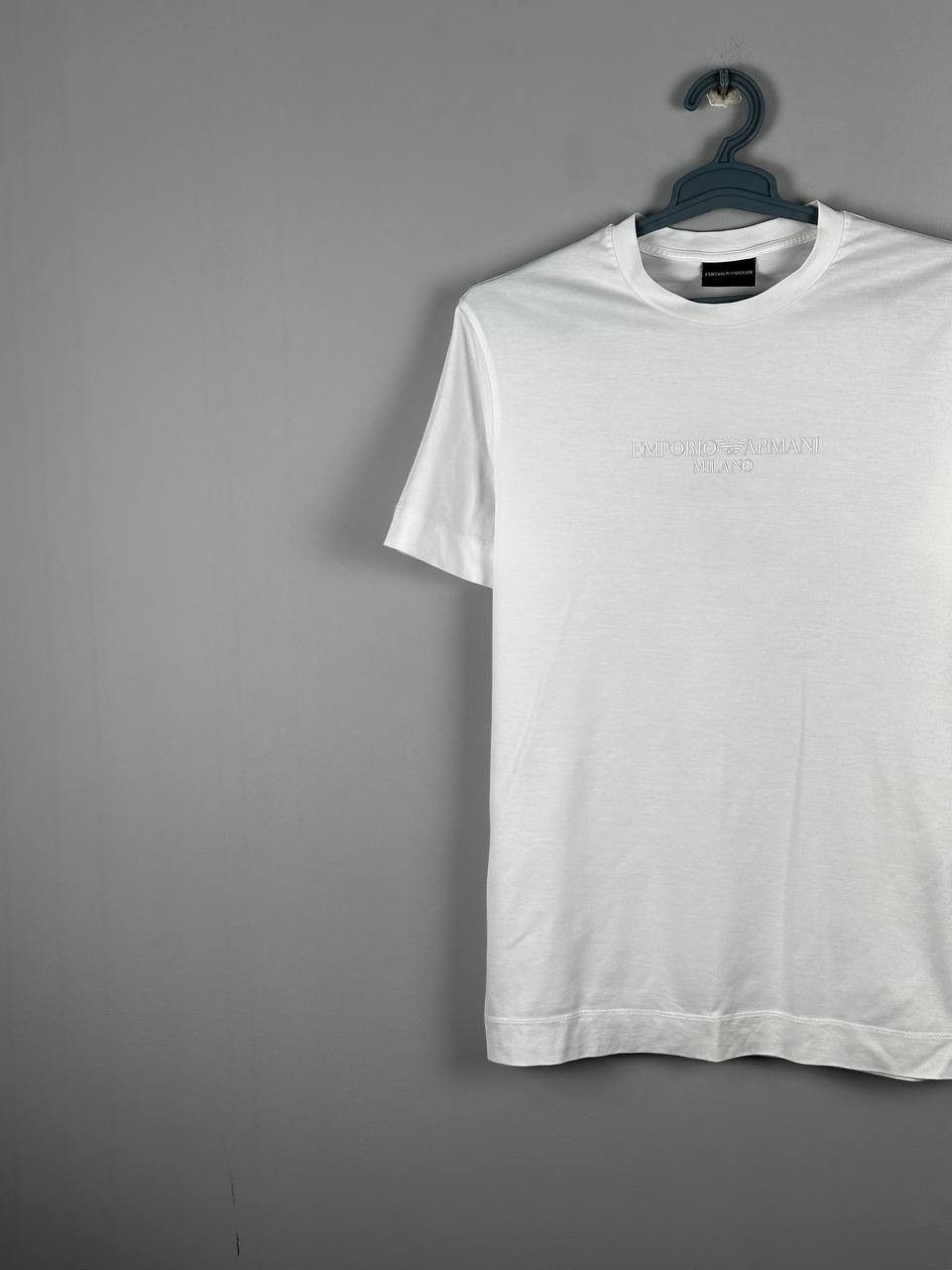 Emporio Armani Vintage Emporio Armani White Luxury T-Shirt Size US L / EU 52-54 / 3 - 3 Thumbnail