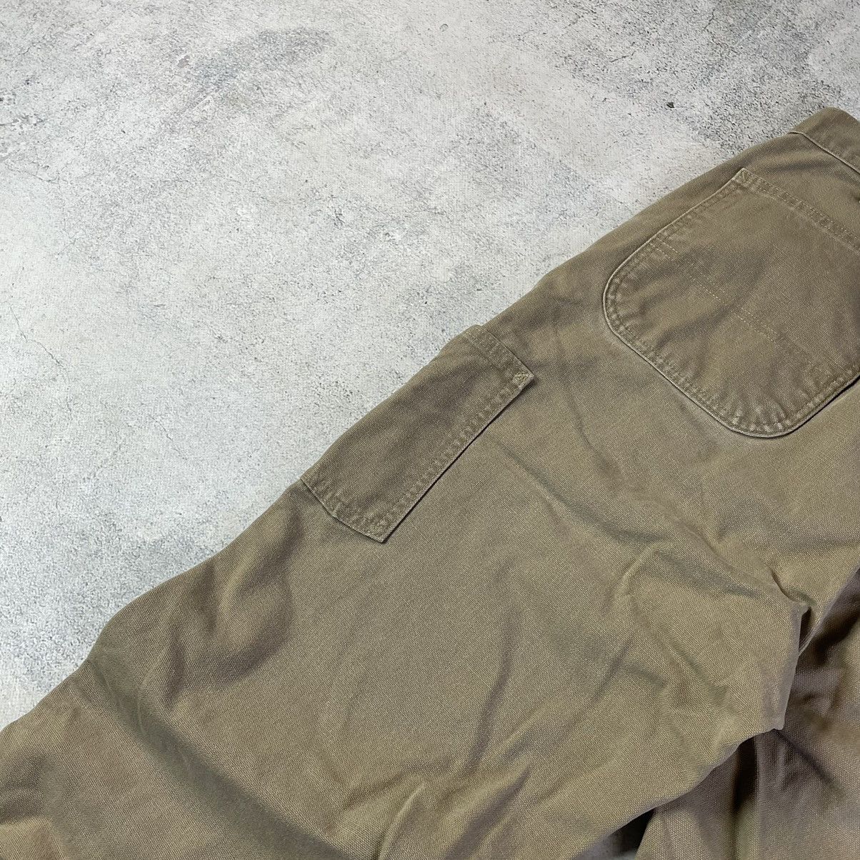 Carhartt × Vintage VTG CARHARTT BEIGE CANVAS DOUBLE KNEE CARPENTER PANTS Size US 34 / EU 50 - 15 Thumbnail