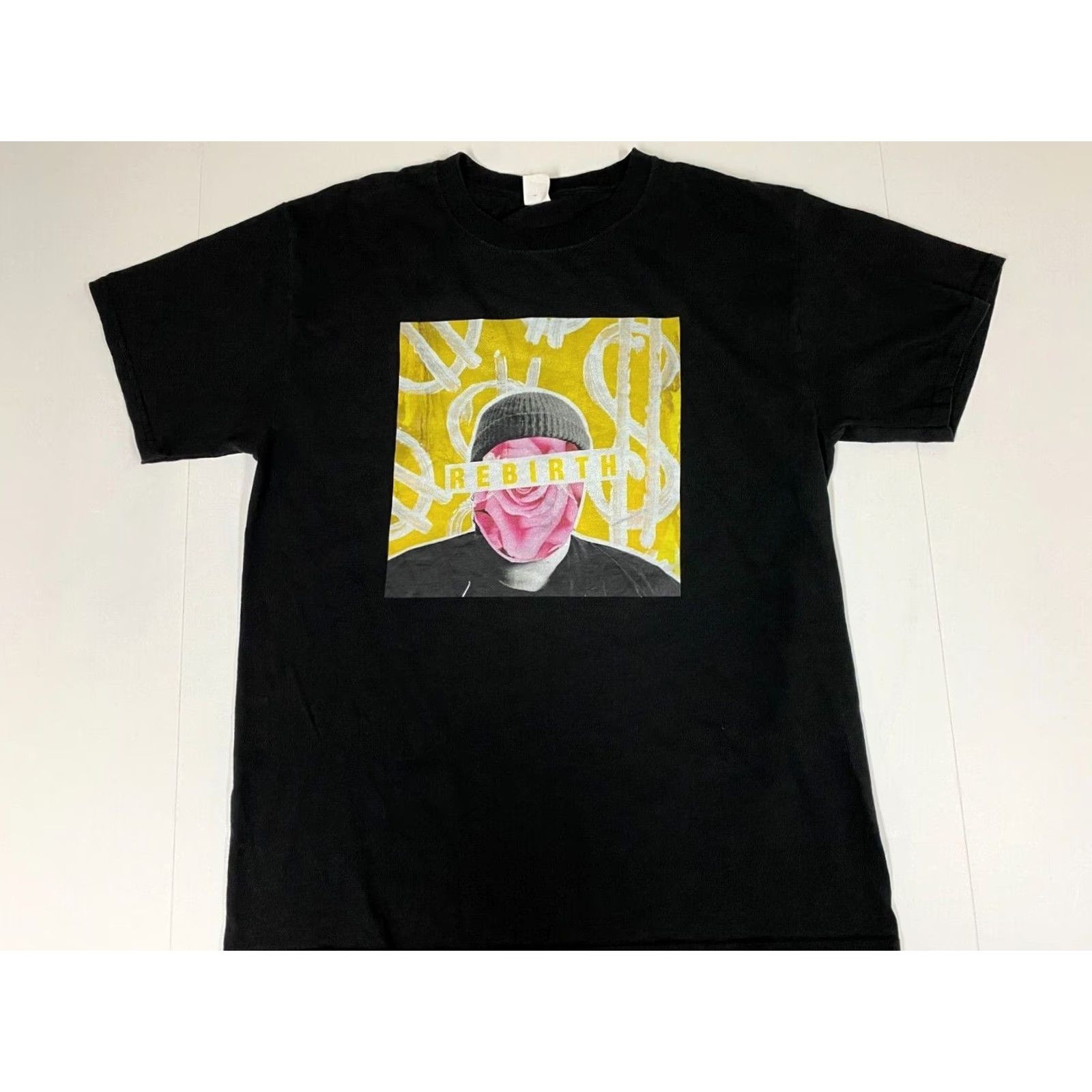 Hanes Hanes Rebirth Mens Shirt M Black Flowers Logo Geometric Crew Neck Short Sleeve T-Shirt Cotton Blend Polyester All Seasons Modern Beer Vintage No Size US M / EU 48-50 / 2 - 2 Thumbnail