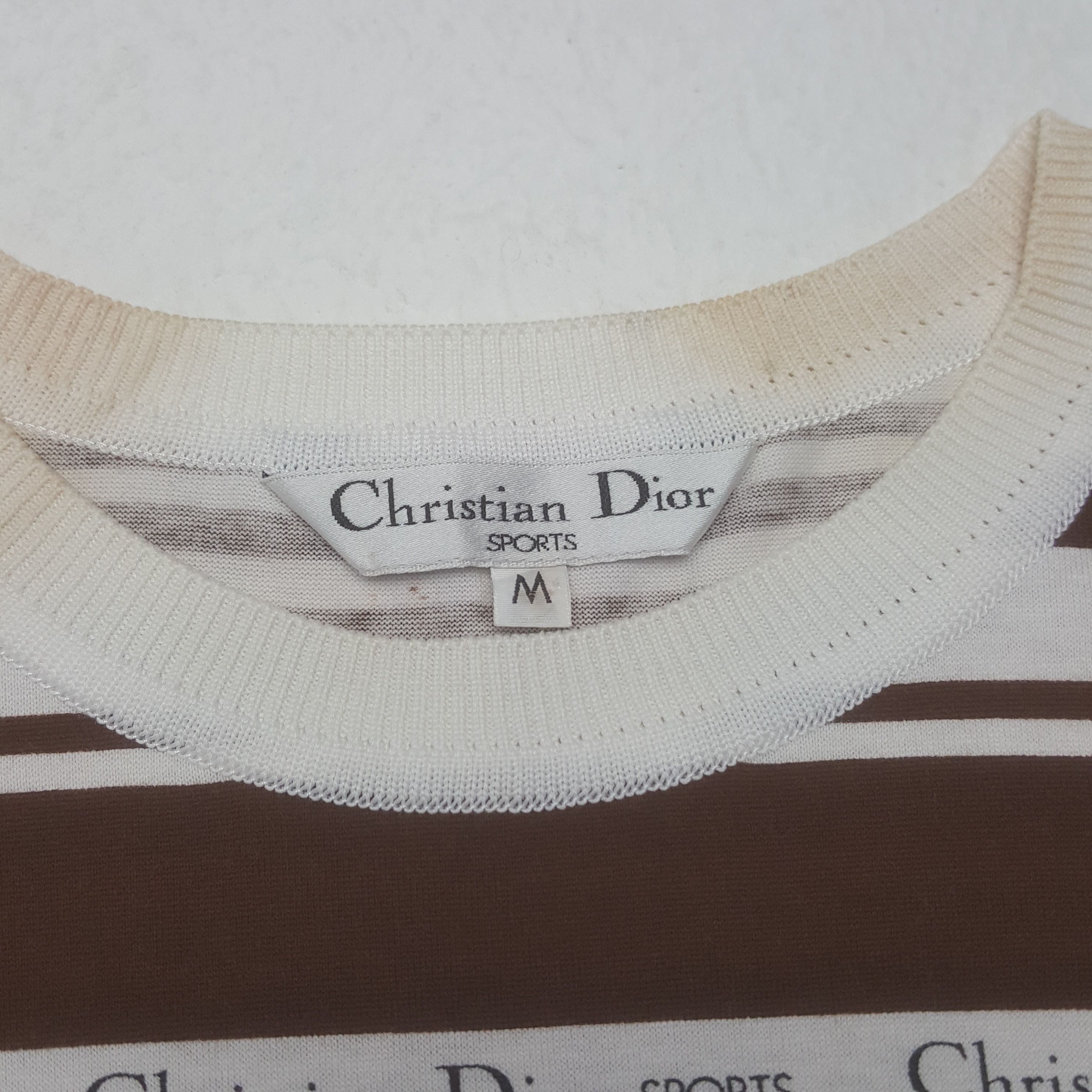 Christian Dior Monsieur × Vintage Vintage Christian Dior Italian Designer Stripe Tshirt Size US S / EU 44-46 / 1 - 5 Thumbnail