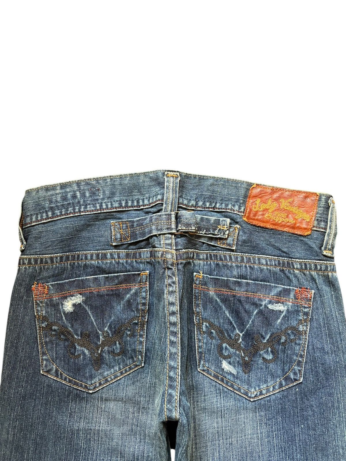 Ksubi Vintage Japanese Brand Buckle Back Distress Jeans Size 31" - 4 Thumbnail