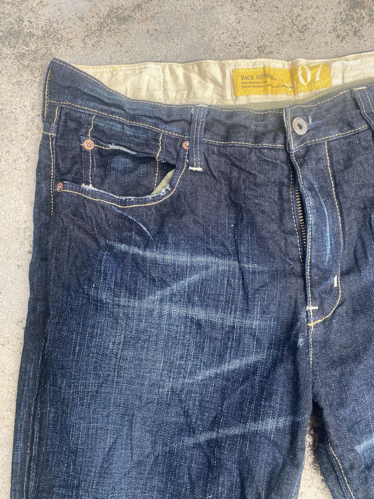 Japanese Brand × Vintage Flare Jeans Back Number Honeycomp Size US 36 / EU 52 - 6 Thumbnail