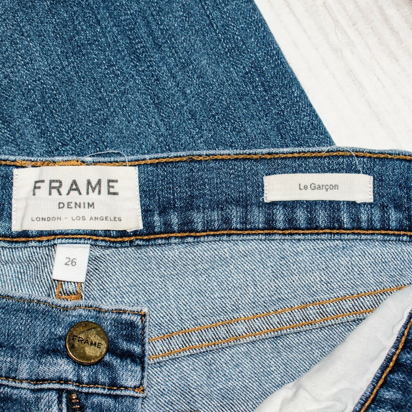 Frame FRAME Denim Women's Le Garcon Jeans Raw ankle Zip Melbourne Size 26" / US 2 / IT 38 - 5 Thumbnail