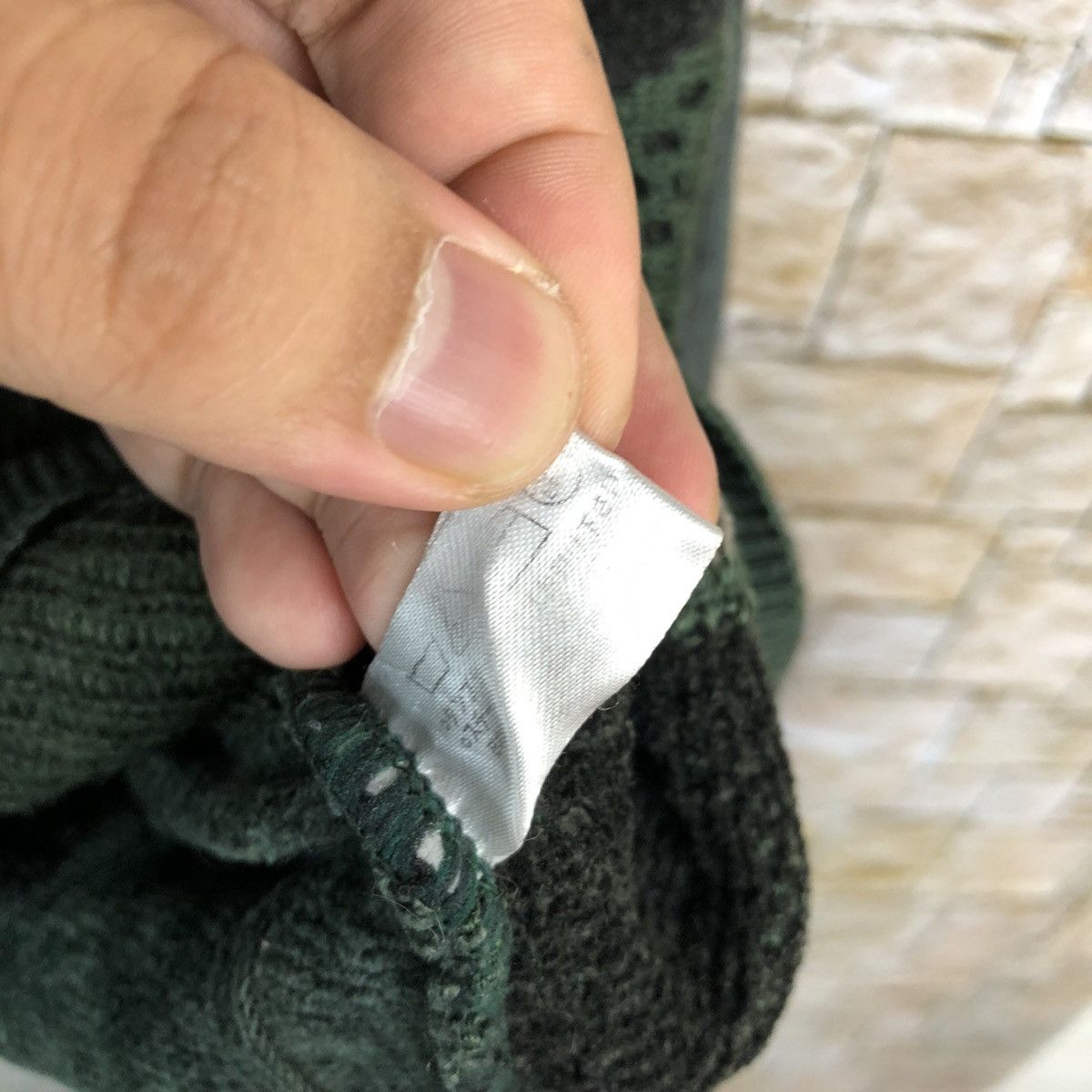 Japanese Brand Destinaren checkered vintage Green Knitwear #A1200 Size US S / EU 44-46 / 1 - 11 Thumbnail