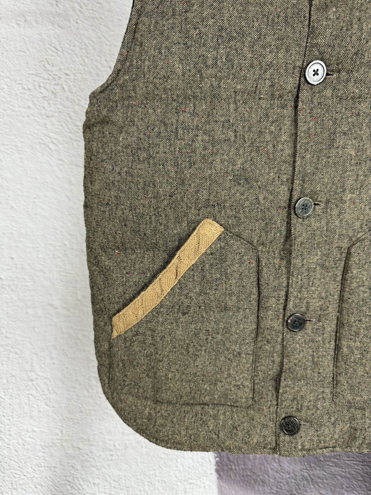 Japanese Brand Geleone Japanese style Grey Brown knitted puffer vest Size US L / EU 52-54 / 3 - 6 Thumbnail