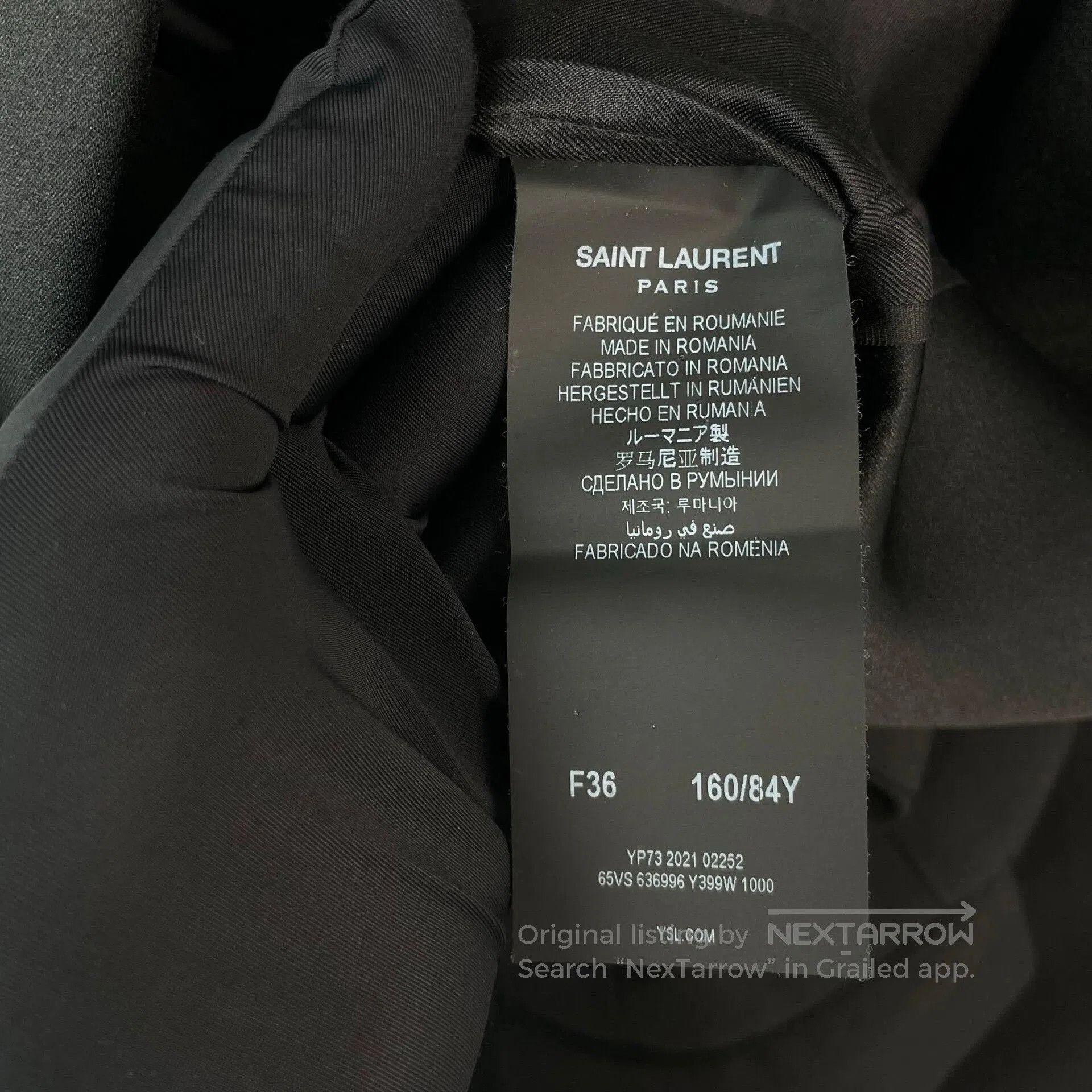 Saint Laurent Paris Saint Laurent Black Smoking Blazer Size 36. Size XS / US 0-2 / IT 36-38 - 7 Thumbnail