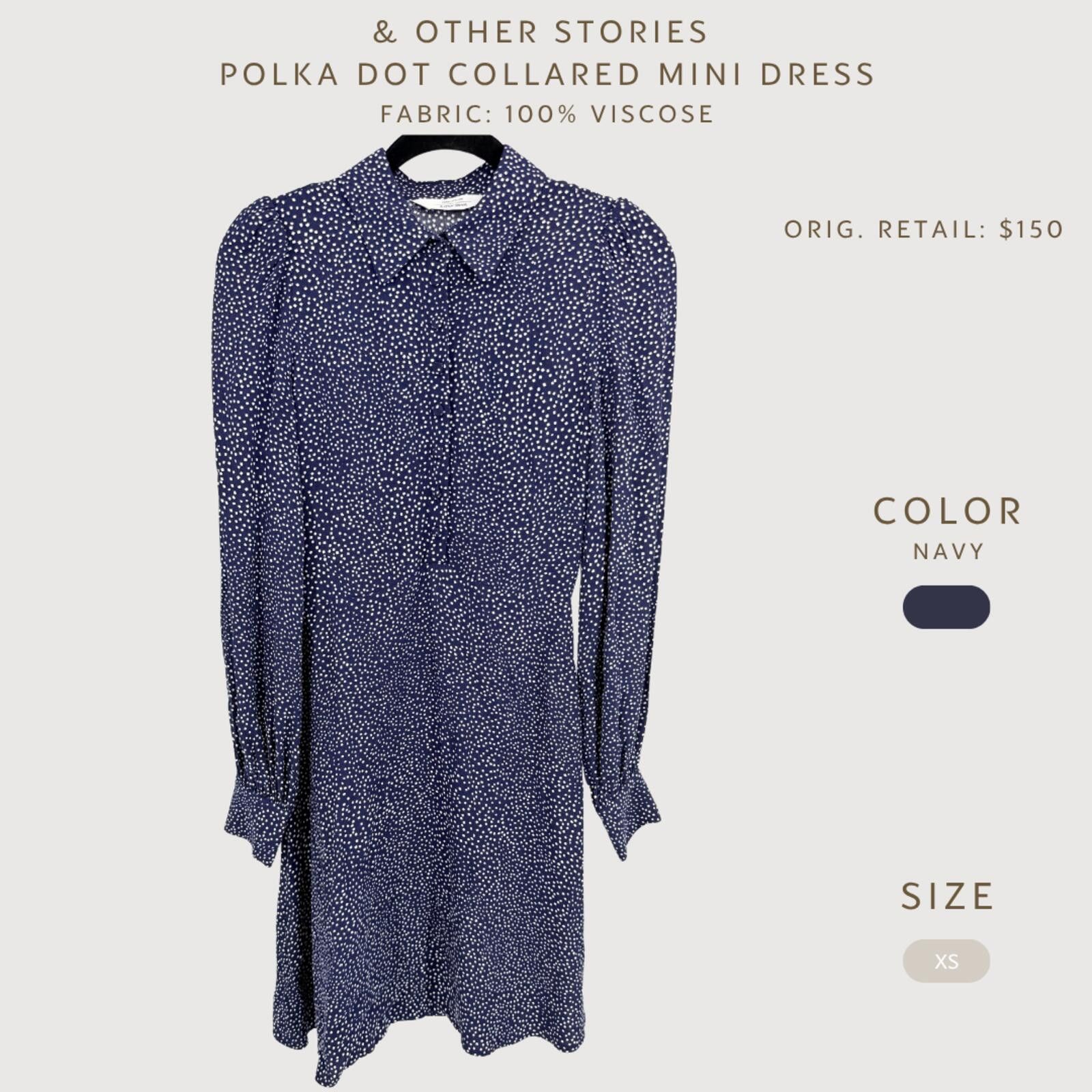 Other & Other Stories Polka Dot Mini Dress XS Size XS / US 0-2 / IT 36-38 - 2 Thumbnail