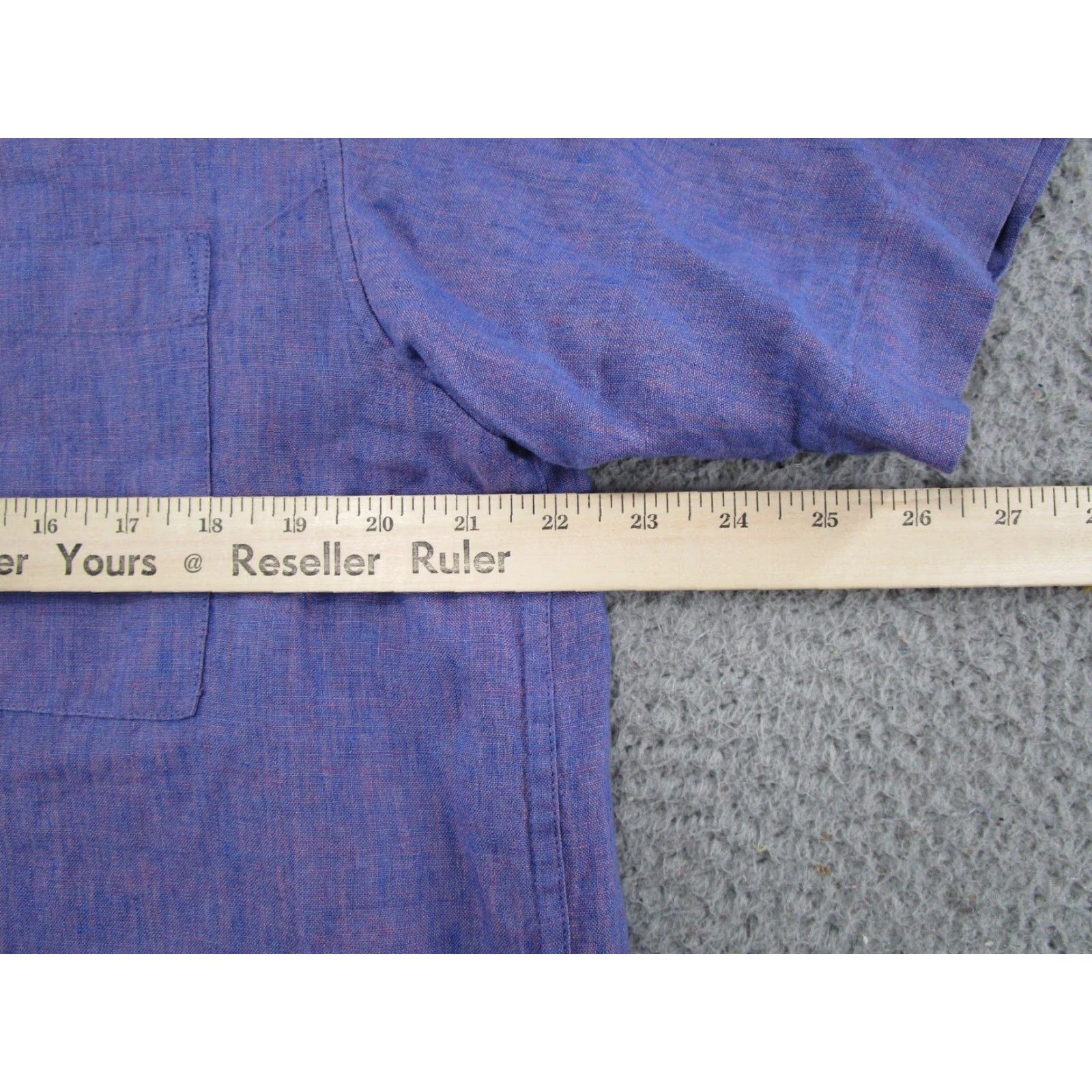 Vintage Grant Thomas Mens 2XL Pure Linen Button Down Shirt Lightweight Purple Size US XXL / EU 58 / 5 - 4 Thumbnail