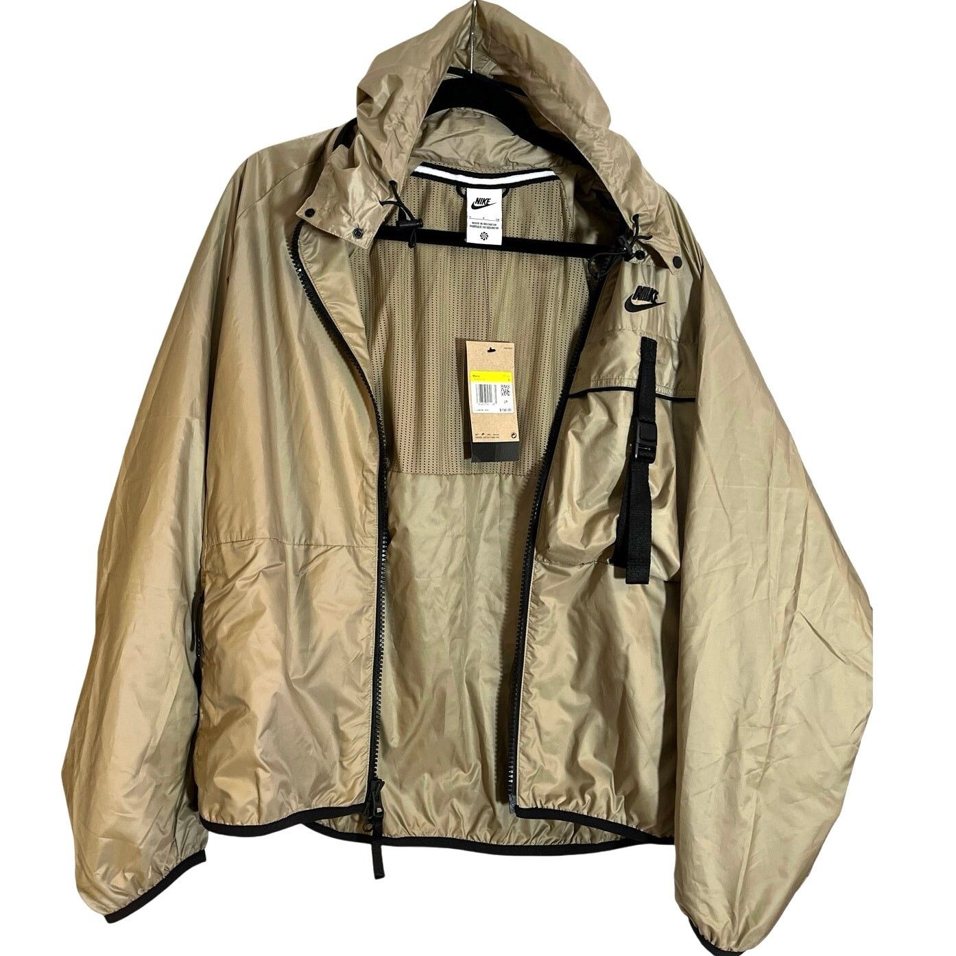 Nike •NWT• Nike Tech Small windbreaker jacket • Gold with Black Size US S / EU 44-46 / 1 - 2 Thumbnail