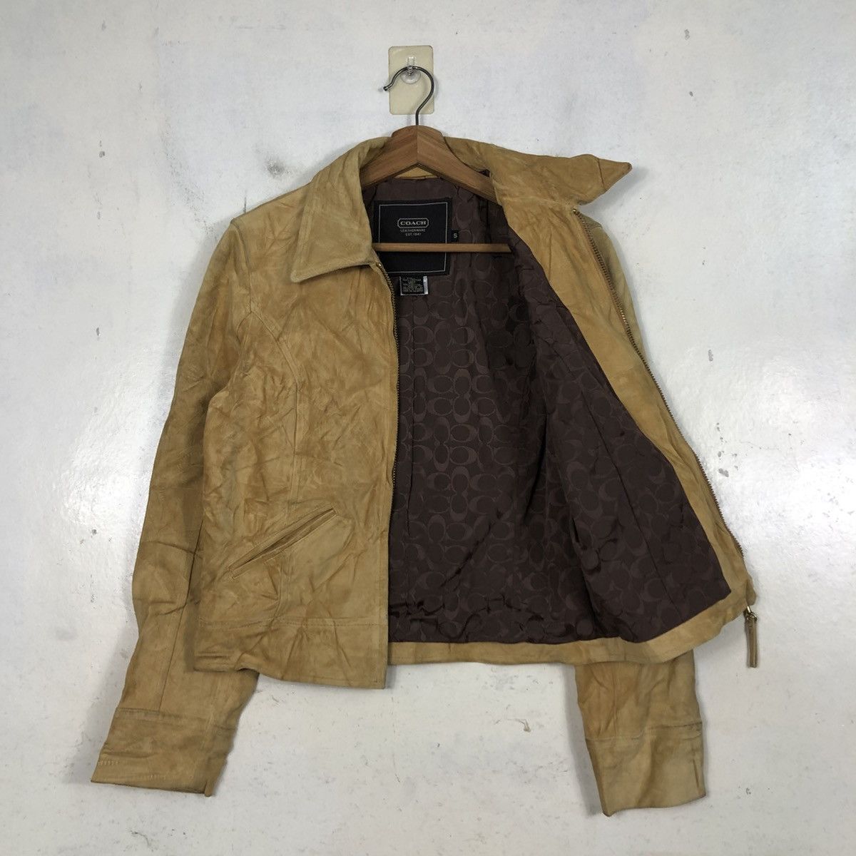 Japanese Brand Vintage Leather Jacket Coach Blanket Size US S / EU 44-46 / 1 - 13 Thumbnail