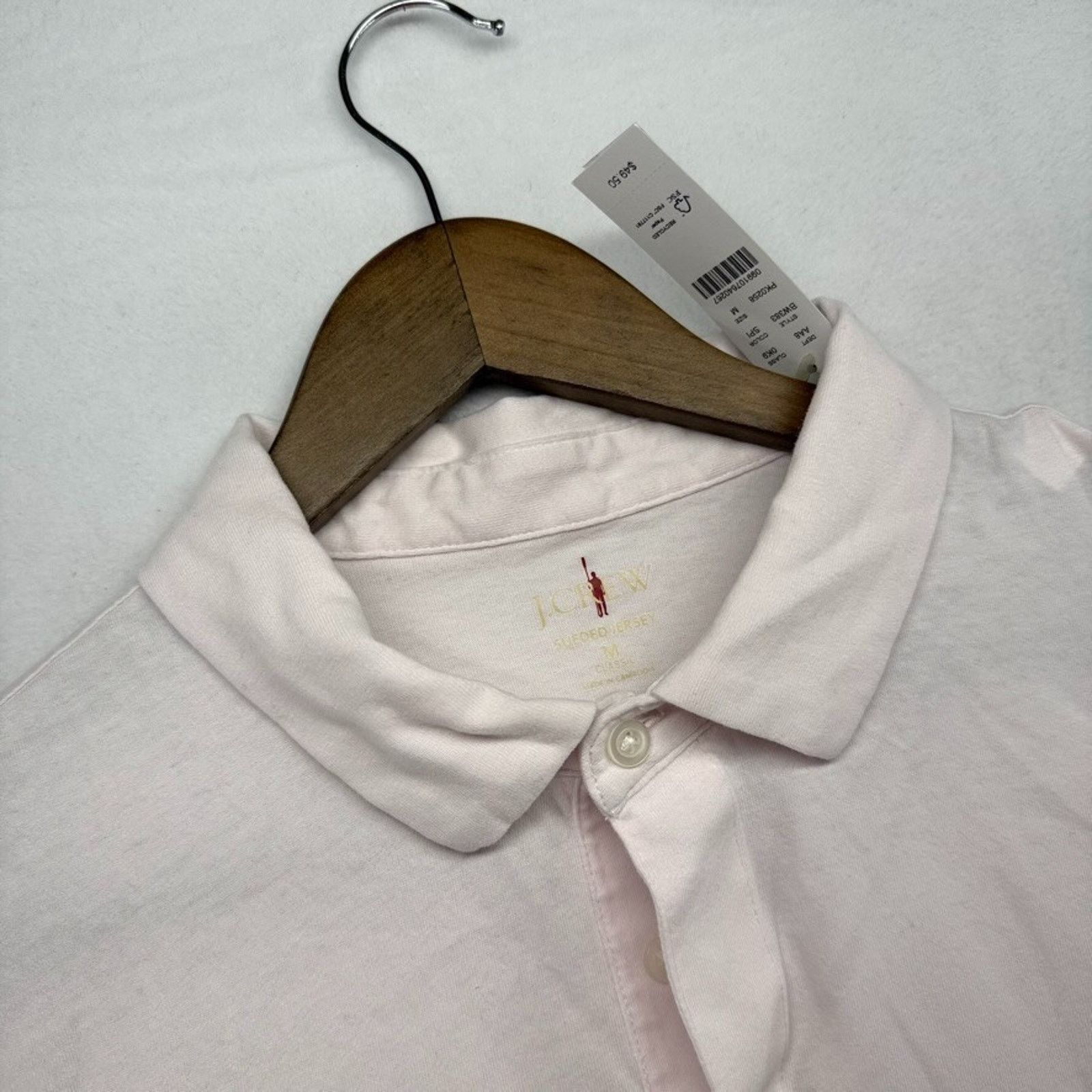 J.Crew J Crew Polo Shirt men's medium Light pink Solid Sueded NEW Size US M / EU 48-50 / 2 - 1 Thumbnail