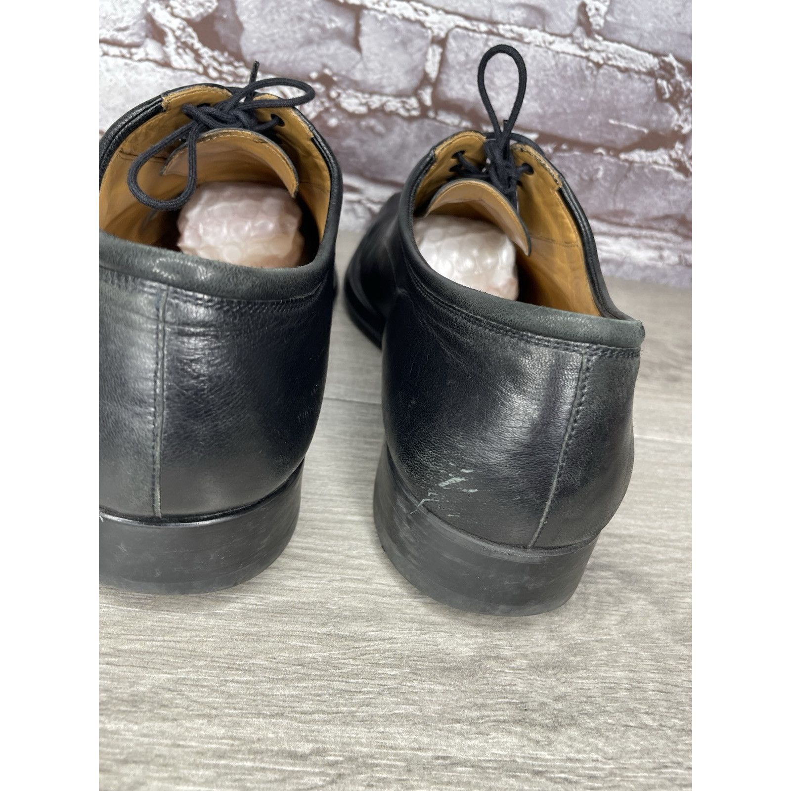 Magnanni Magnanni Black Leather Cap Toe Lace Up Oxfords Dress Shoes M Size US 10 / EU 43 - 6 Thumbnail
