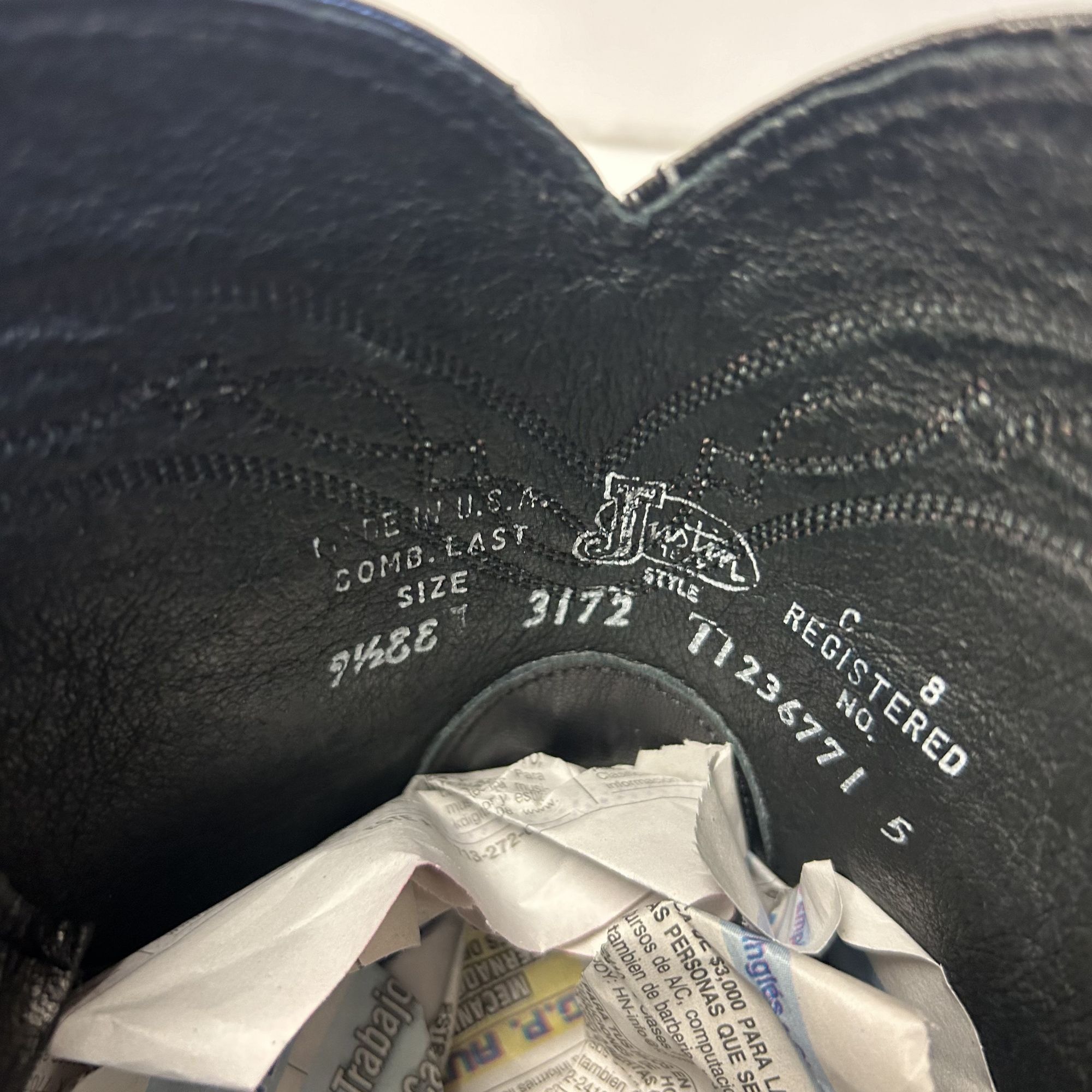 Justin Vtg Justin EXOTIC Leather Cowboy Western Ostrich Boots Size US 9.5 / EU 42-43 - 6 Thumbnail