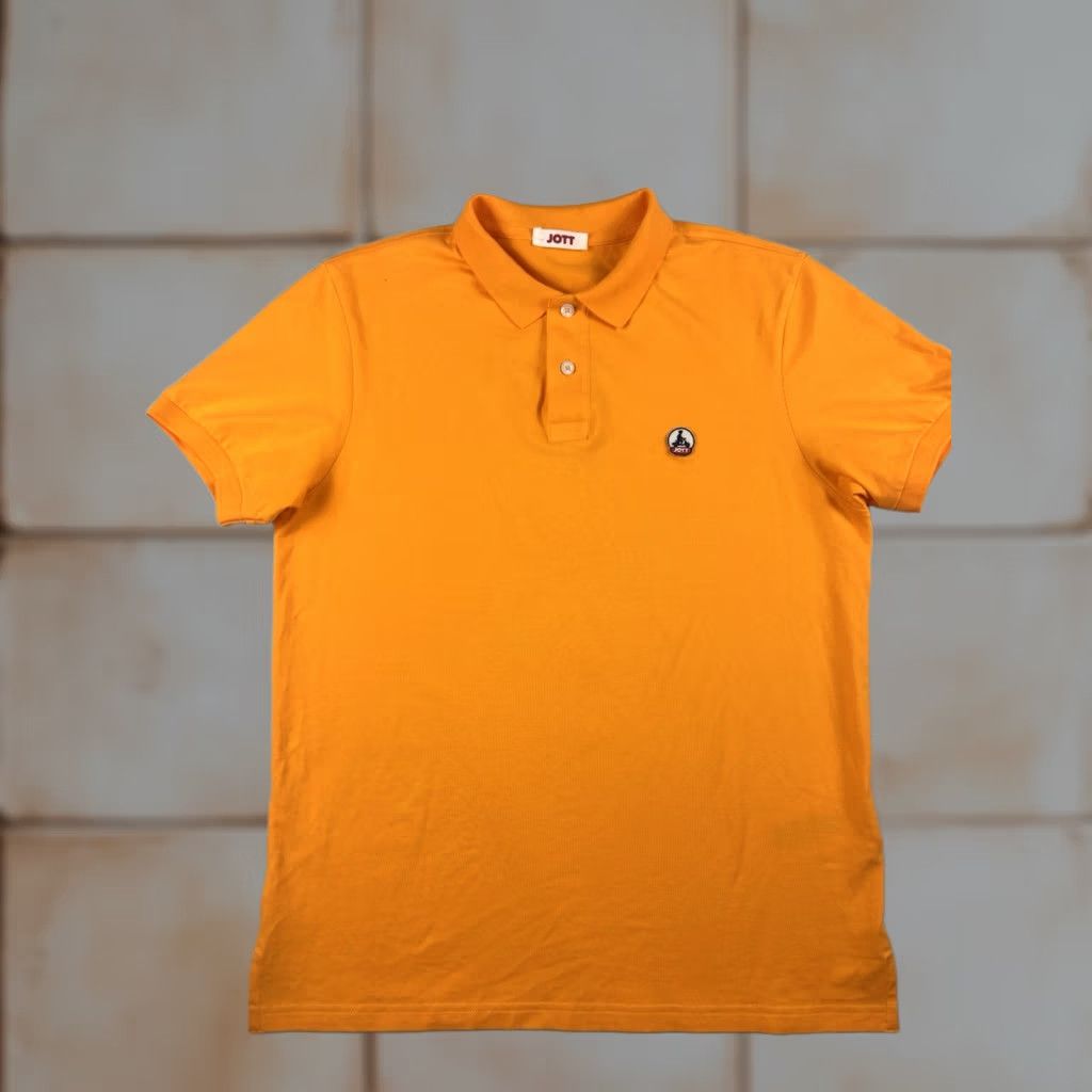 Vintage JOTT Polo Shirt Men M Orange Collared Short Sleeve Cotton Regular Breathable Easy Care Portugal Size US M / EU 48-50 / 2 - 1 Thumbnail