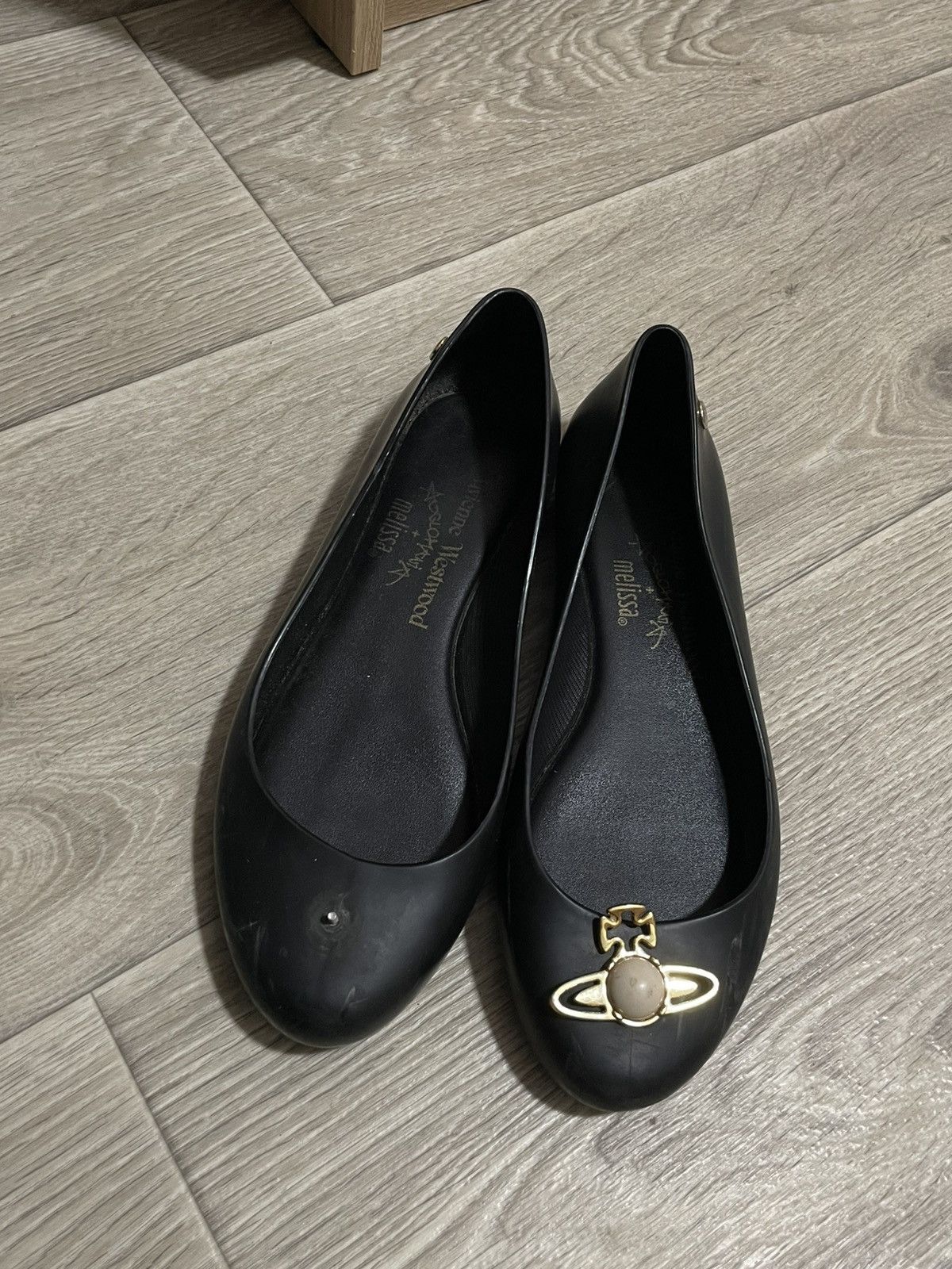 Melissa × Vivienne Westwood Vivienne Westwood × Melissa Anglomania Black Ballet Flats 38 Size US 8 / IT 38 - 1 Thumbnail