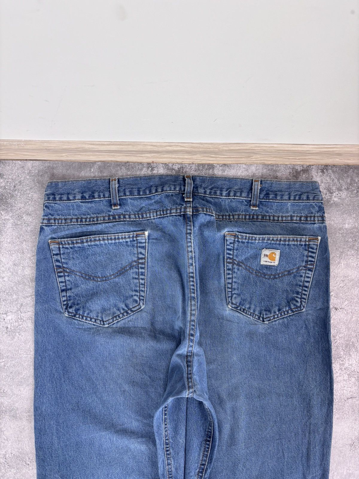 Carhartt Vintage Carhartt FR Flame Resistant Blue Baggy Denim Jeans Size US 42 / EU 58 - 5 Thumbnail