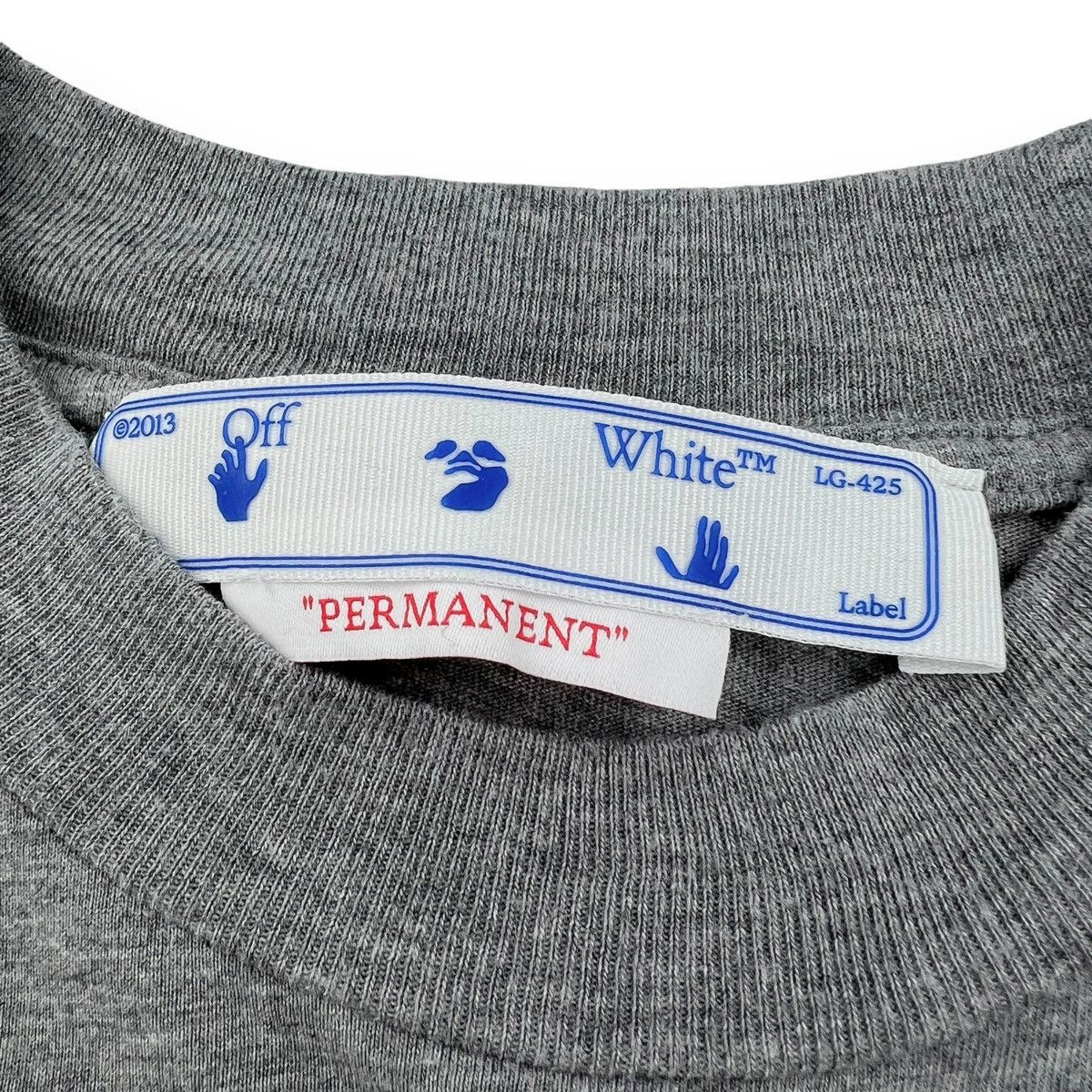 Off-White Off-White Rubber Diagonal Grey T Shirt Size US S / EU 44-46 / 1 - 4 Thumbnail