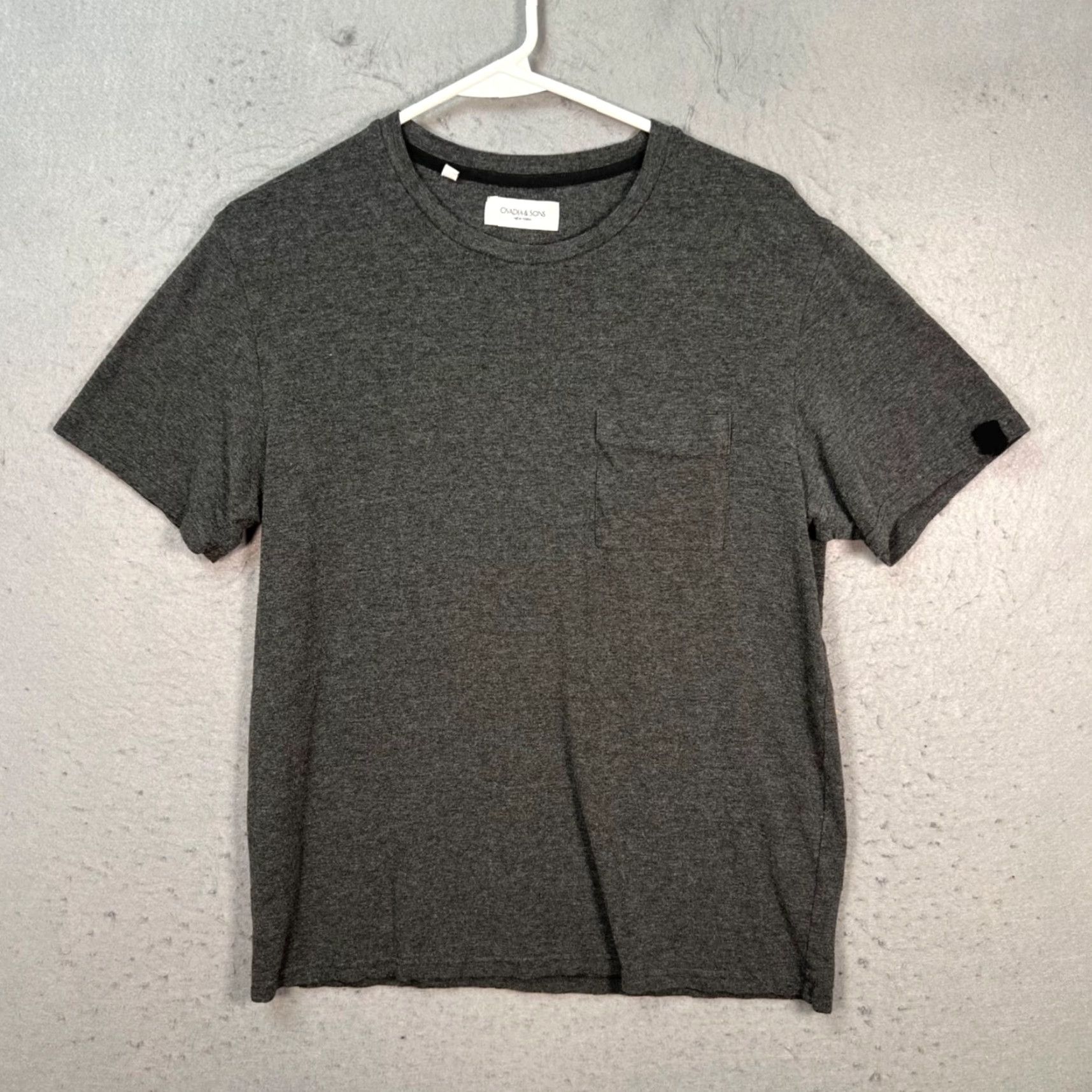 Vintage Ovadia & Sons Mens Small Dark Gray Short Sleeve Crewneck Pocket T-Shirt Size US S / EU 44-46 / 1 - 2 Thumbnail