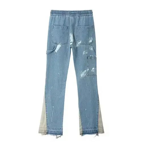 Other Color Block Painted Streetwear Drawstring Jean Size US 30 / EU 46 - 4 Thumbnail