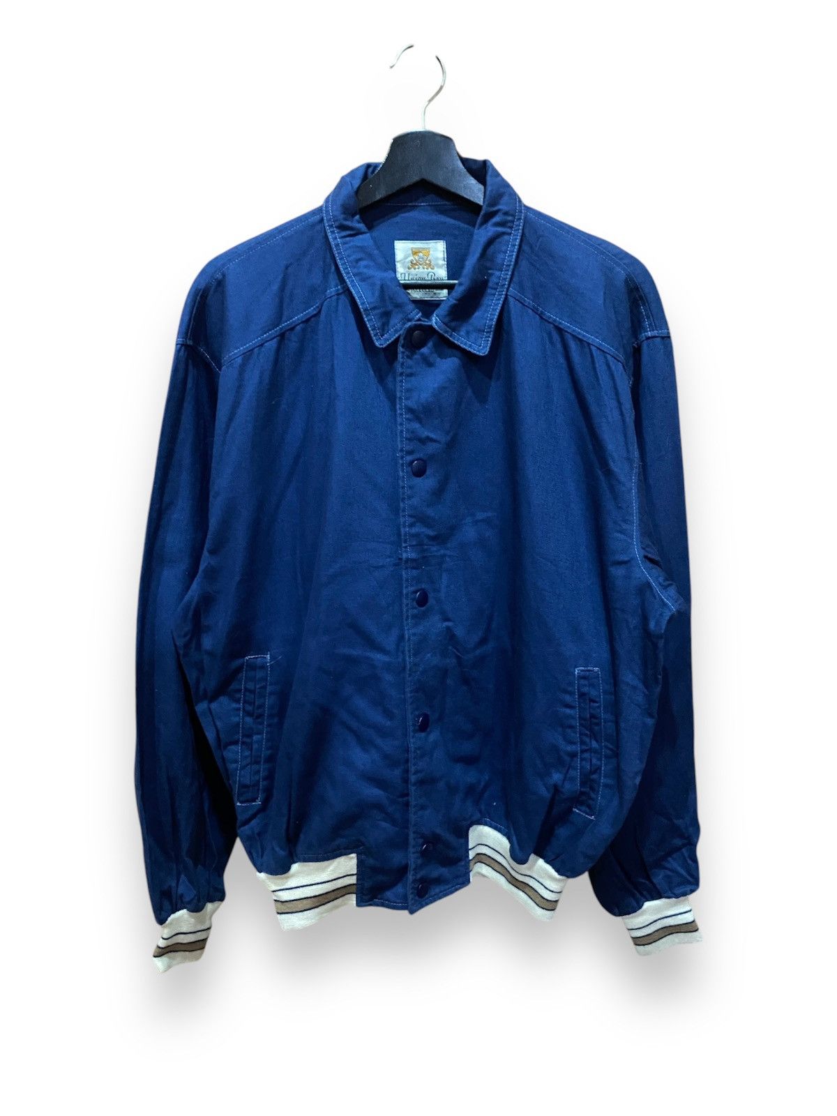 UNIONBAY VINTAGE 90S UNION BAY INDIGO VARSITY JACKET Size US L / EU 52-54 / 3 - 2 Thumbnail