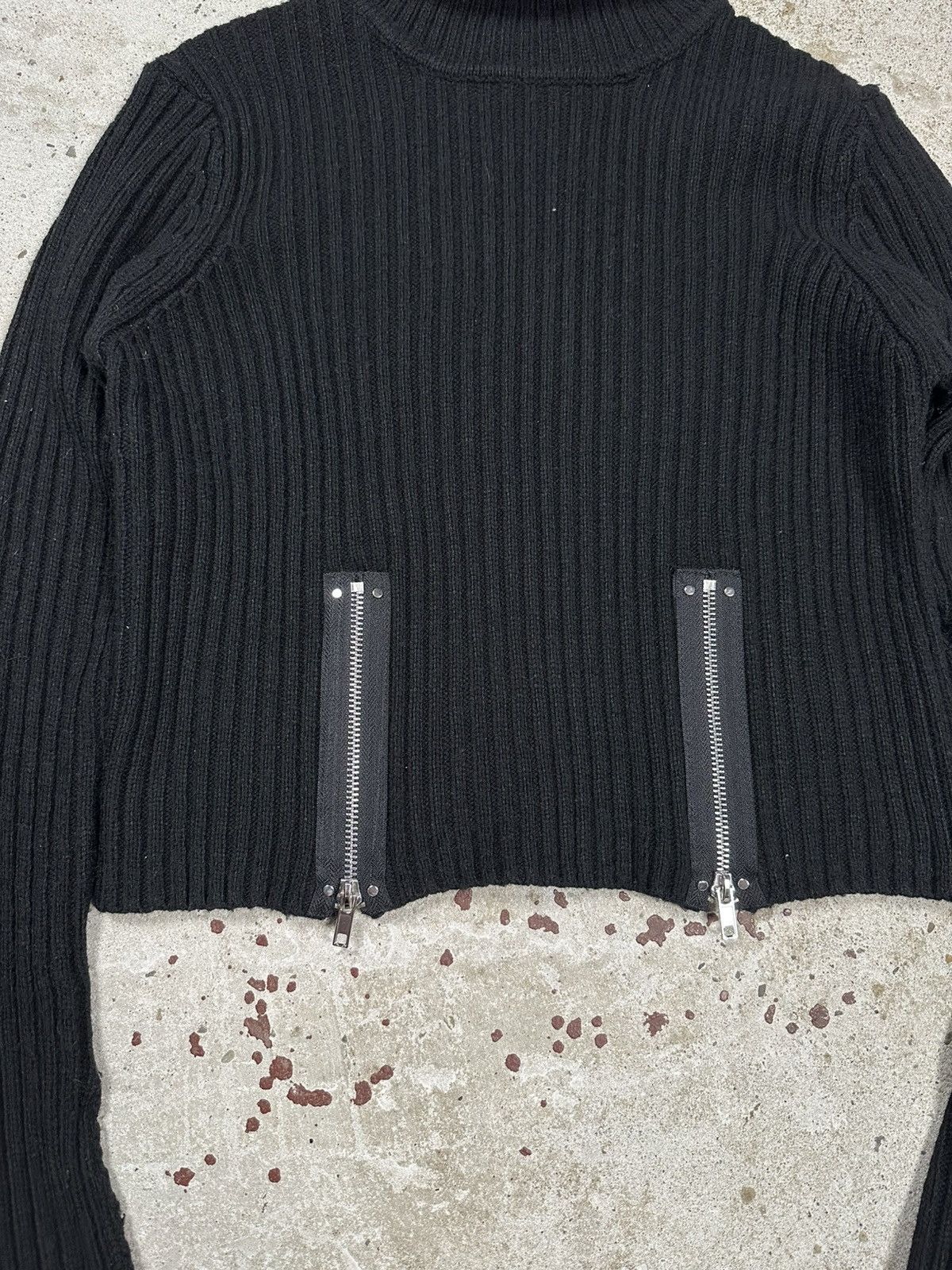 Jean Paul Gaultier Jean Paul Gaultier x Lindex Black Turtleneck Sweater Zippers Size S / US 4 / IT 40 - 5 Thumbnail