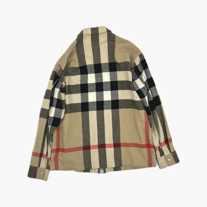 Burberry Burberry Burberry Checked Wool Zip Jacket for Men-2507 Size US L / EU 52-54 / 3 - 3 Thumbnail