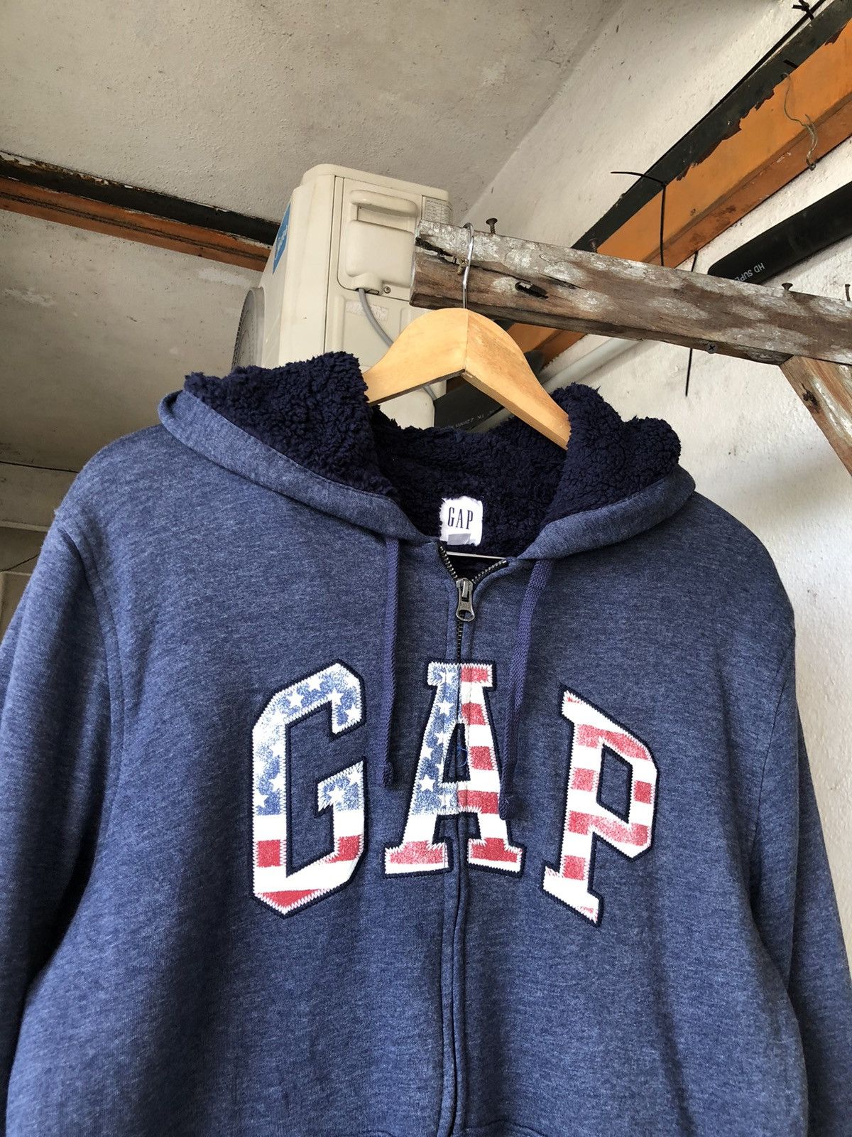 Gap Gap USA Flag Inner Fleece Sweater Hoodie Size US M / EU 48-50 / 2 - 6 Thumbnail