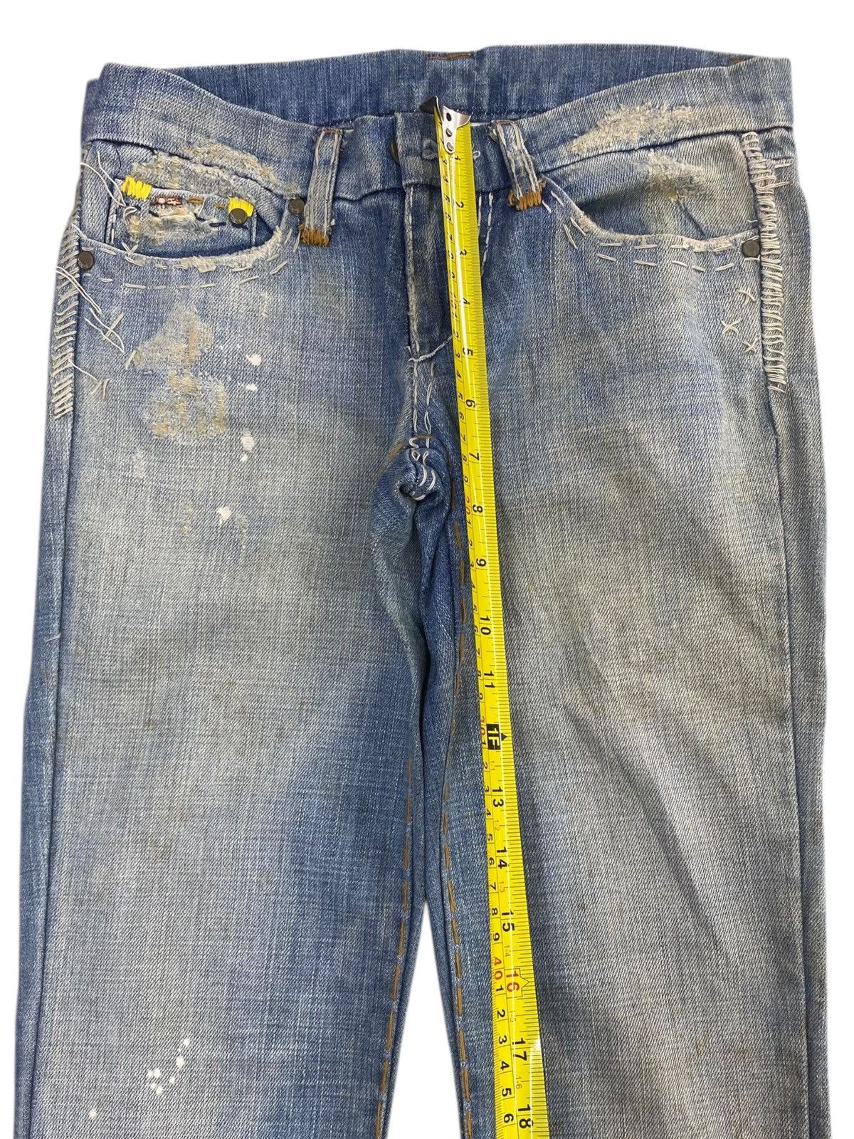 Japanese Brand Japanese Brand Faded Wash Style Flare Jeans Size US 27 - 6 Thumbnail
