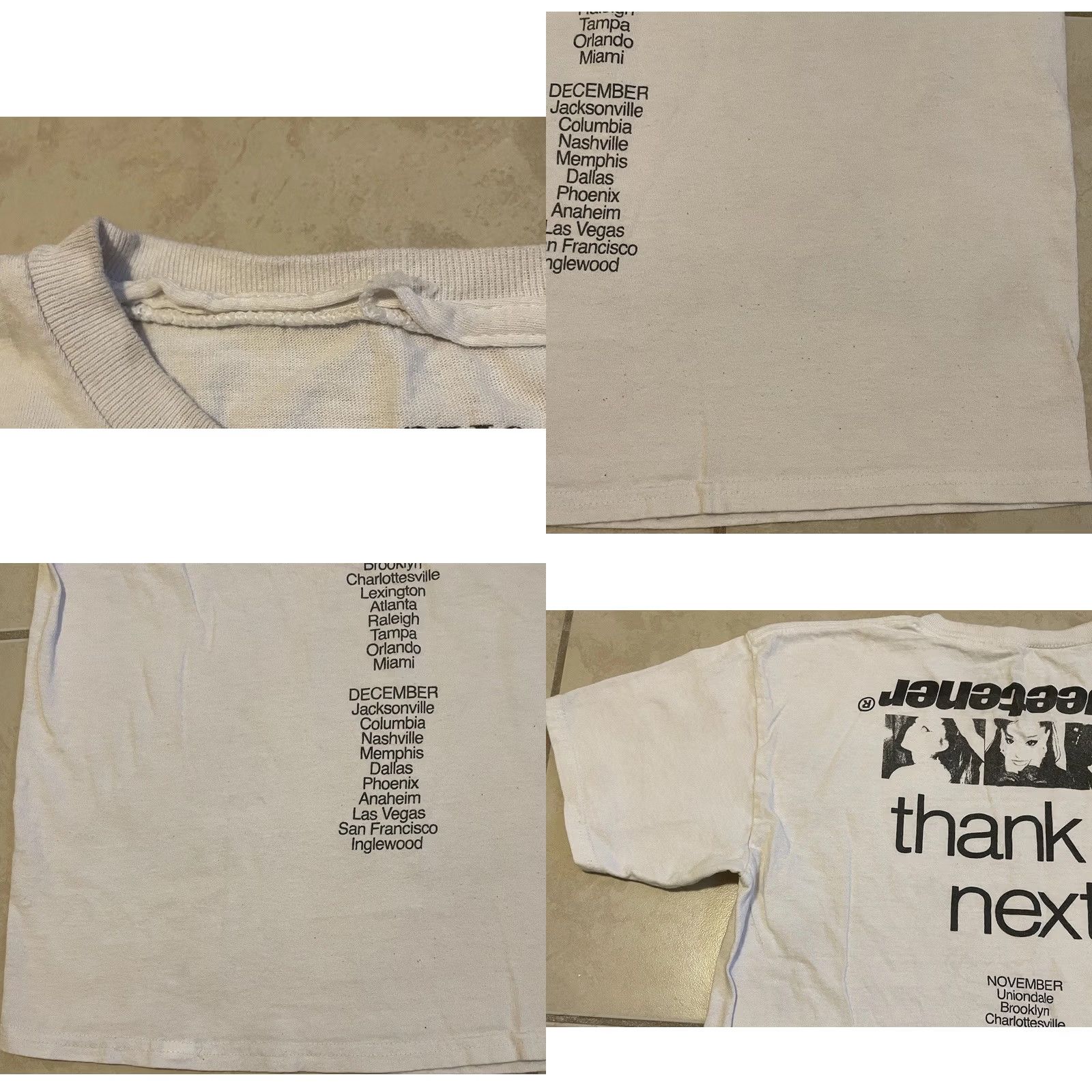 Vintage Ariana Grande Faded Sweetener Tour Shirt XS Concert White T-Shirt Grunge Vintage 90s Hip Hop Rock Pop Size US XS / EU 42 / 0 - 9 Thumbnail