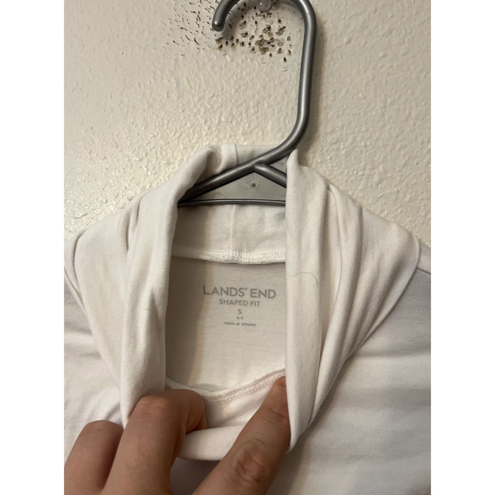 Lands' End Lands' End White Turtleneck Long Sleeve Blouse Shaped Fit Small S Womens Size S / US 4 / IT 40 - 2 Thumbnail