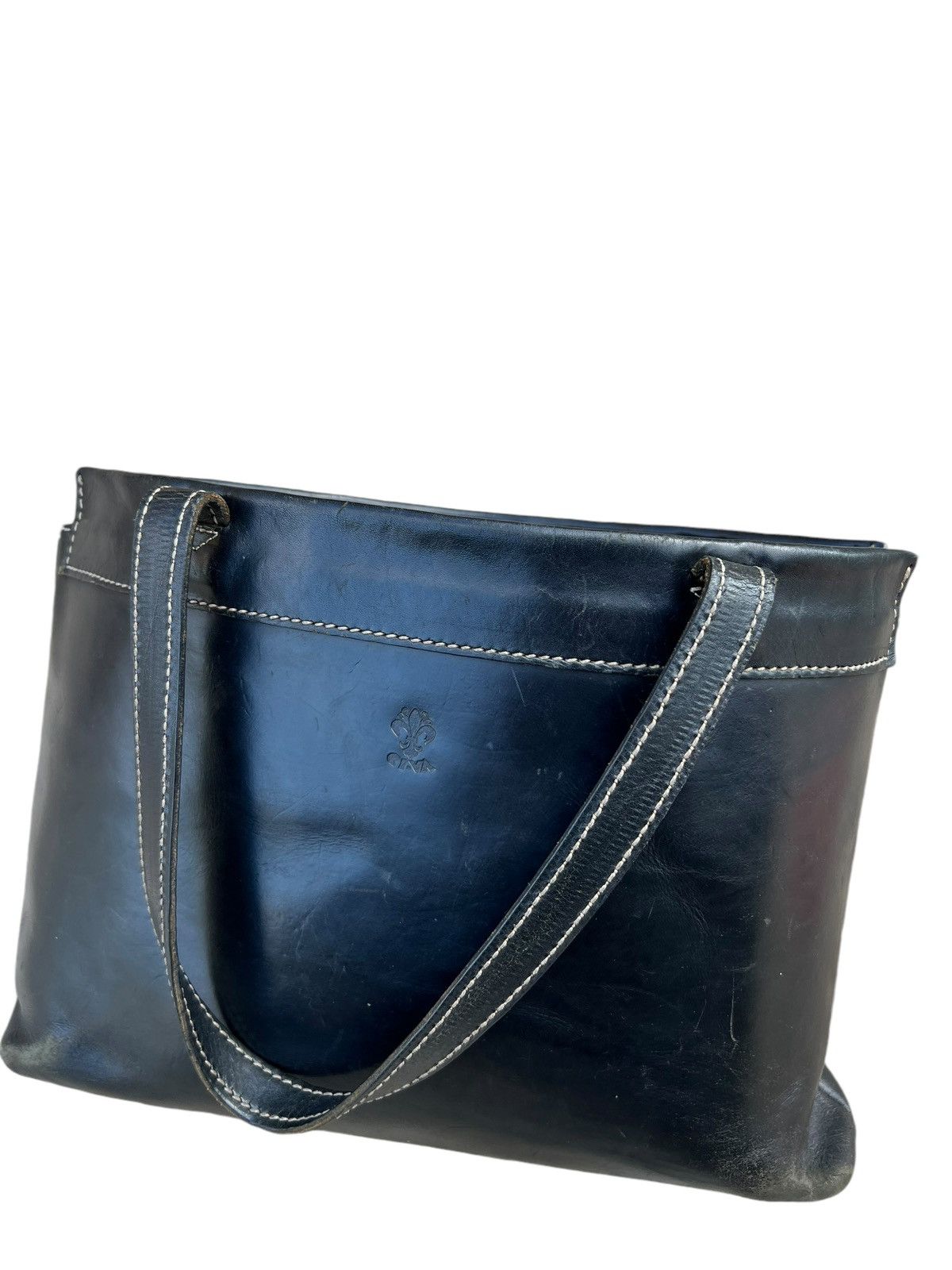 Leather CI-VA Distress Scratches Patina Leather Tote Bag Size ONE SIZE - 20 Thumbnail