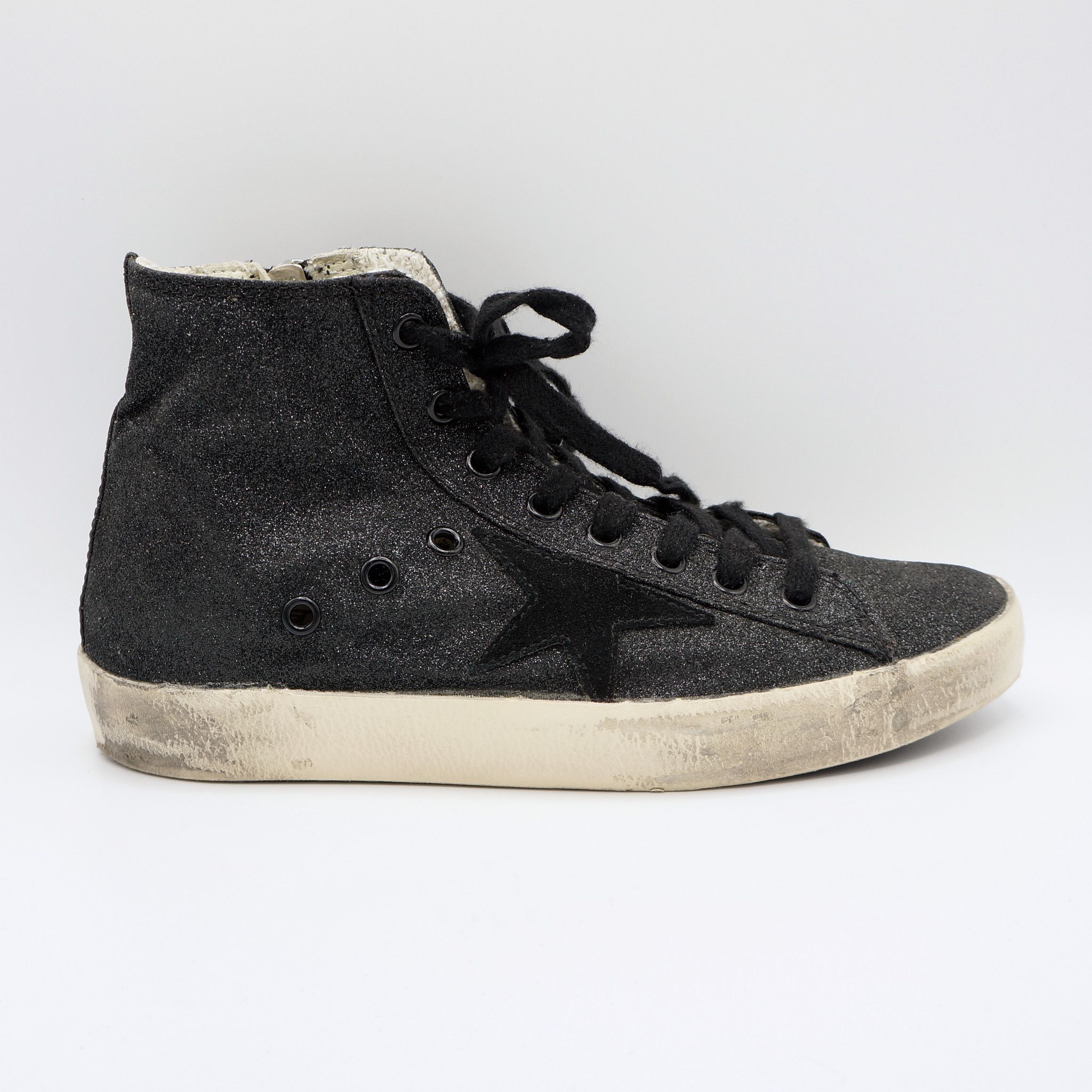 Golden Goose Francy Glitter Metallic Black Size US 6 / IT 36 - 3 Thumbnail