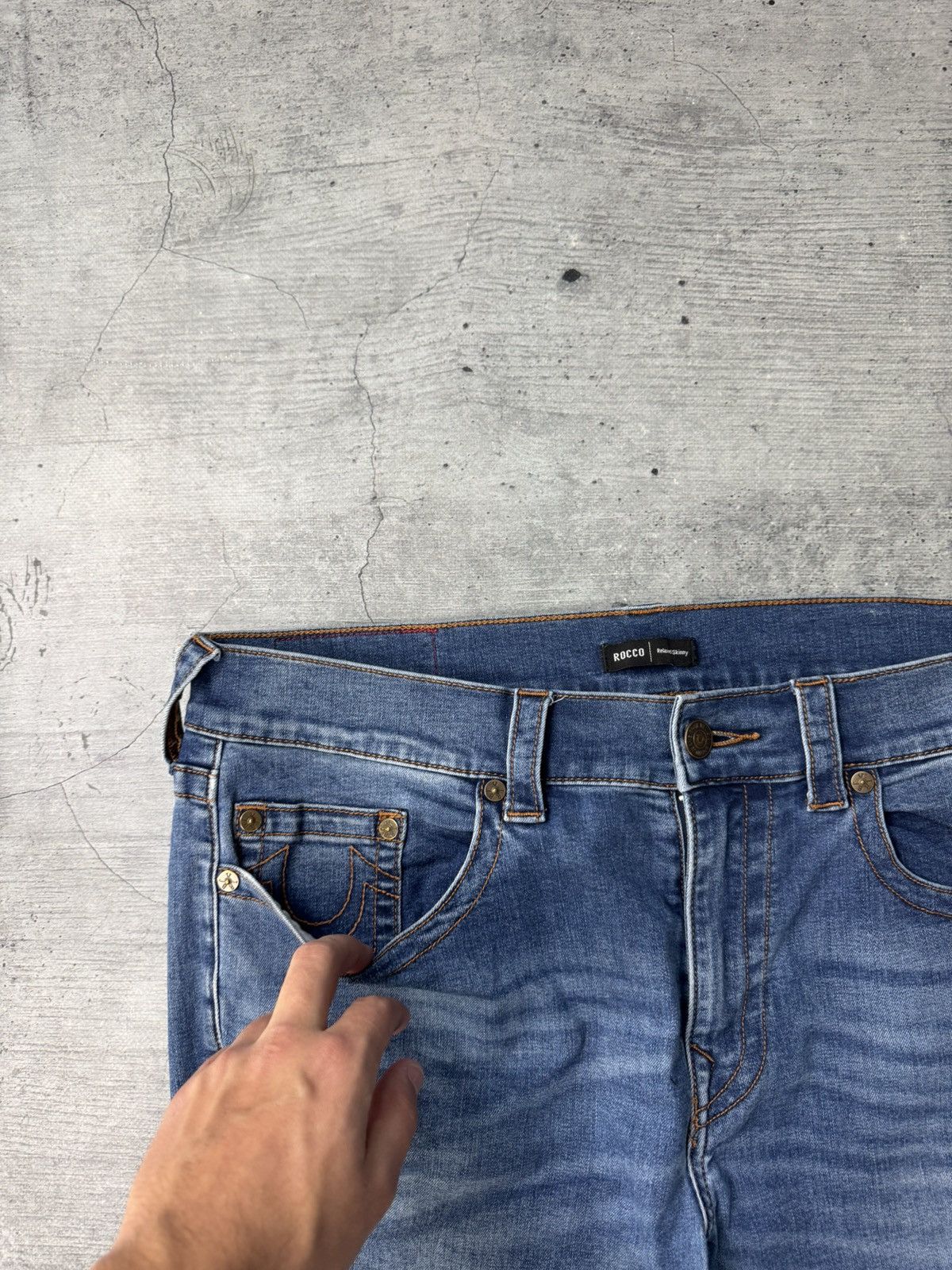 Vintage True Religion Jeans Baggy Distressed Made In USA 00’s Rap Size US 36 / EU 52 - 6 Thumbnail