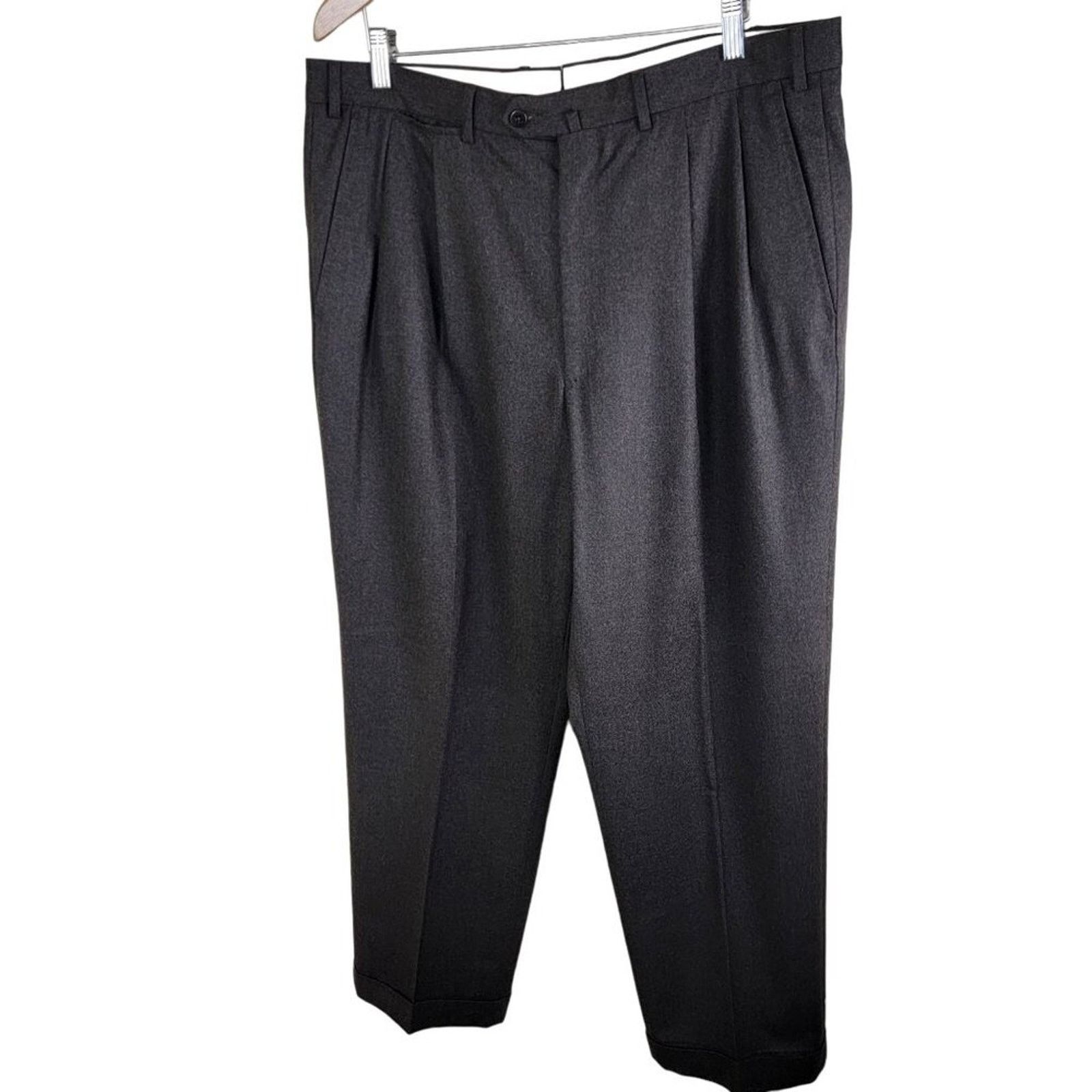 Ermenegildo Zegna Ermenegildo Zegna Tweed Wool Trouser Pants Mens 38R 75L102 Size US 38 / EU 54 - 16 Thumbnail