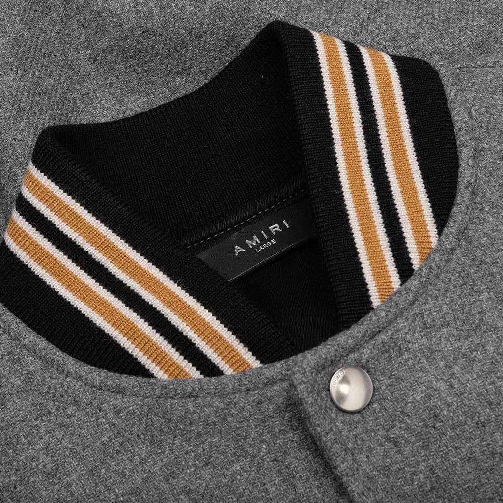 Amiri o1mle0725 Oversized Stars Varsity Jacket in Gray Size US L / EU 52-54 / 3 - 3 Thumbnail