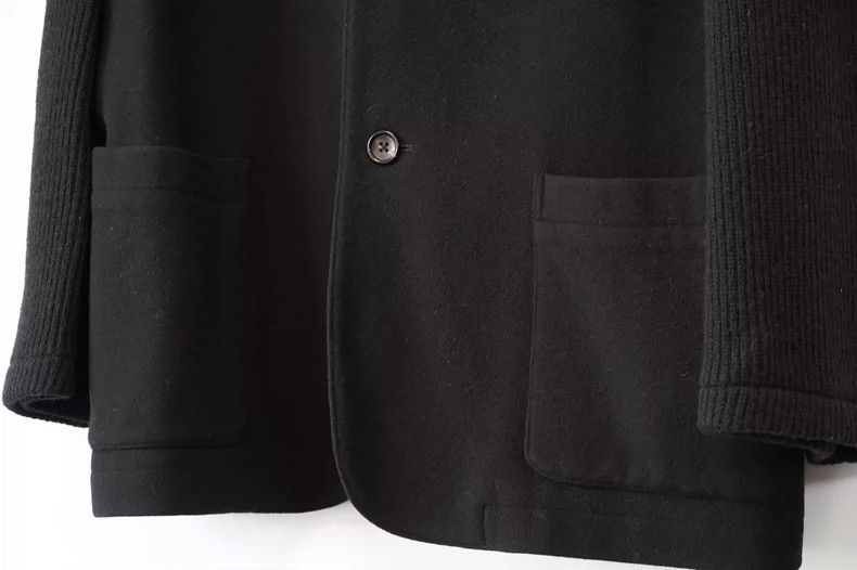 Yohji Yamamoto Yohji YamamotoKnit panel-blend jacket 2503-Nextarrow Size US L / EU 52-54 / 3 - 4 Thumbnail