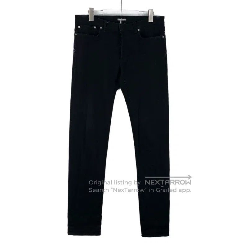 Dior Dior Black logo letter trim cotton casual denim trousers Size US 33 - 1 Thumbnail