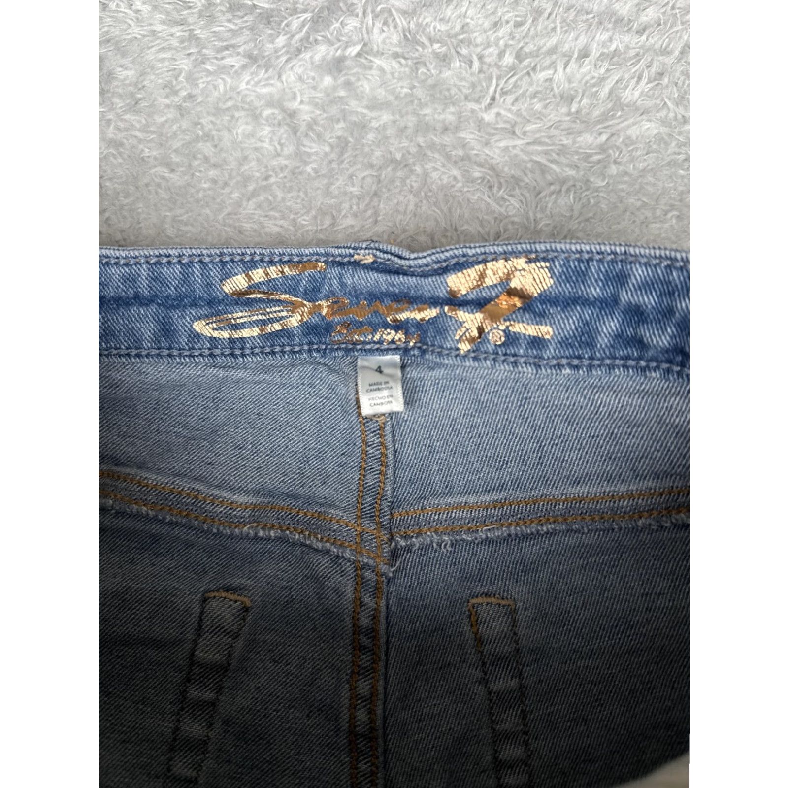 Vintage Seven7 Jeans Women Bootcut Jeans Blue Light Wash Distressed 28x25 4 Casual Denim Pants 5-Pocket Design Size 27" / US 4 / IT 40 - 6 Thumbnail