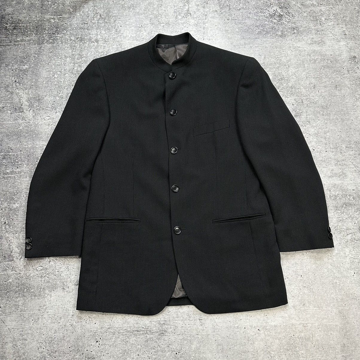 Kenzo Kenzo Homme Vintage Minimalist Wool Nehru Collar Suit Blazer Size 50R - 2 Thumbnail