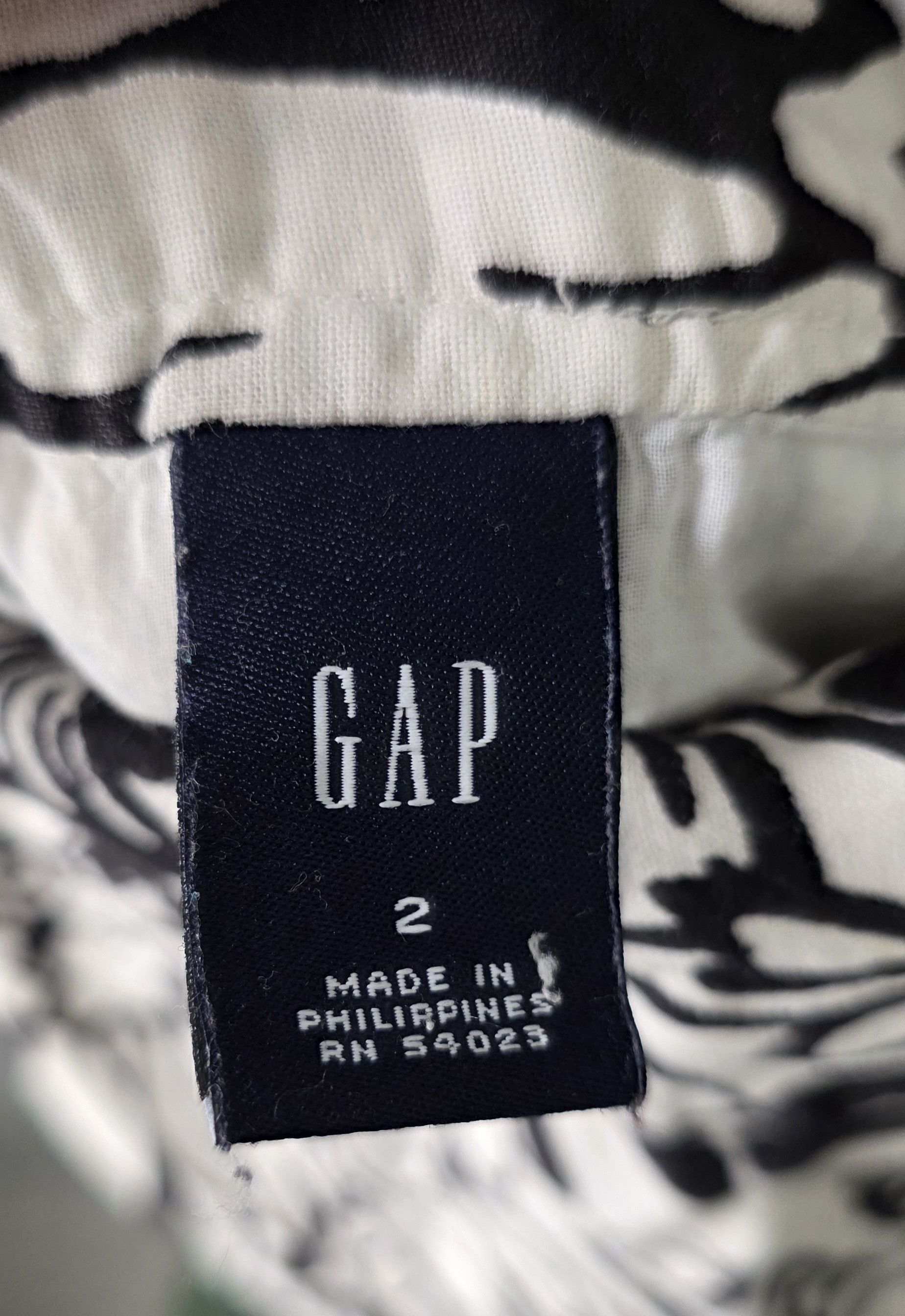 Gap Gap Black & White Floral Skirt Size 2 Size 26" / US 2 / IT 38 - 3 Thumbnail