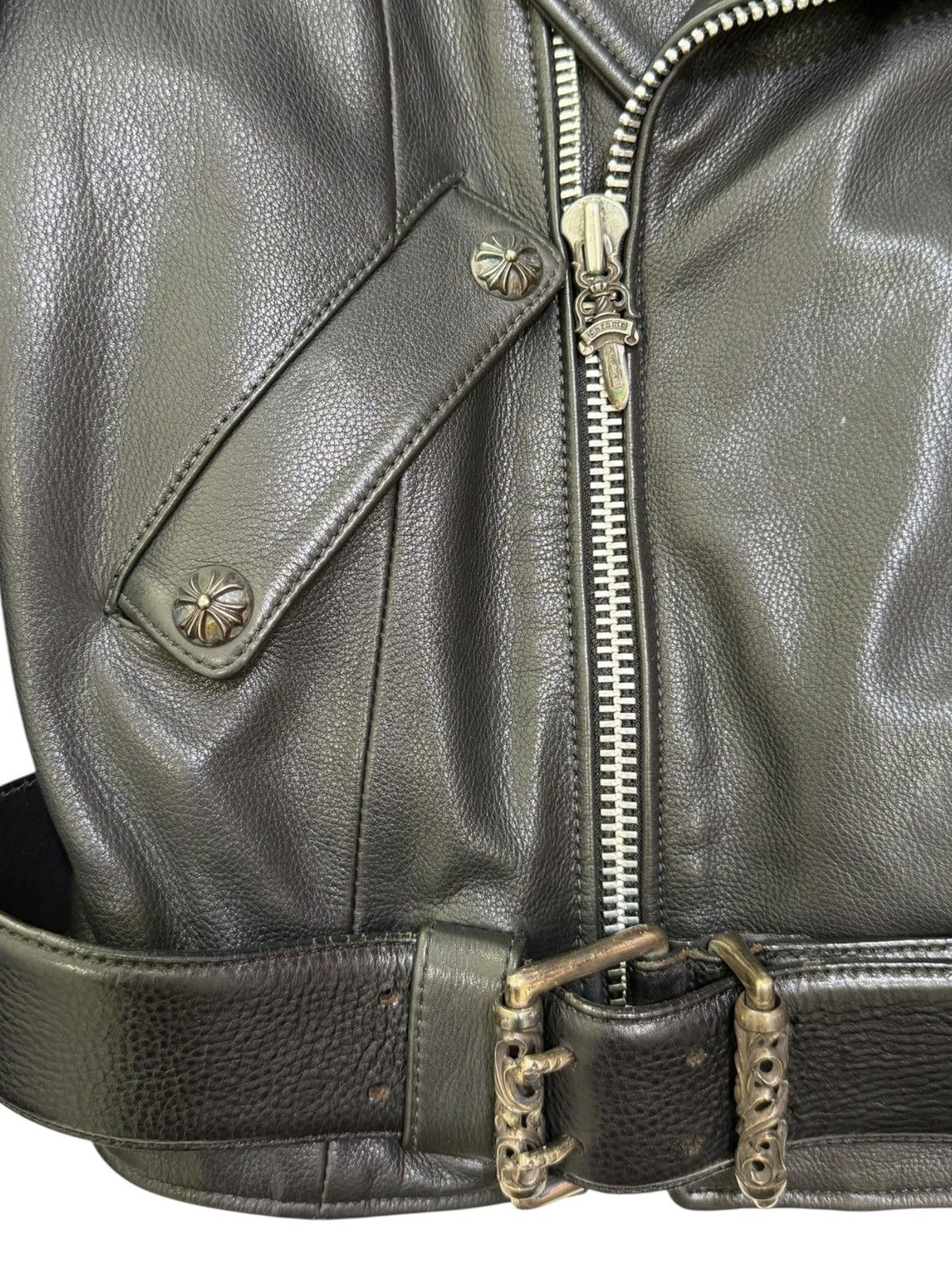 Chrome Hearts Chrome Hearts Leather Biker Jacket Size US S / EU 44-46 / 1 - 17 Thumbnail