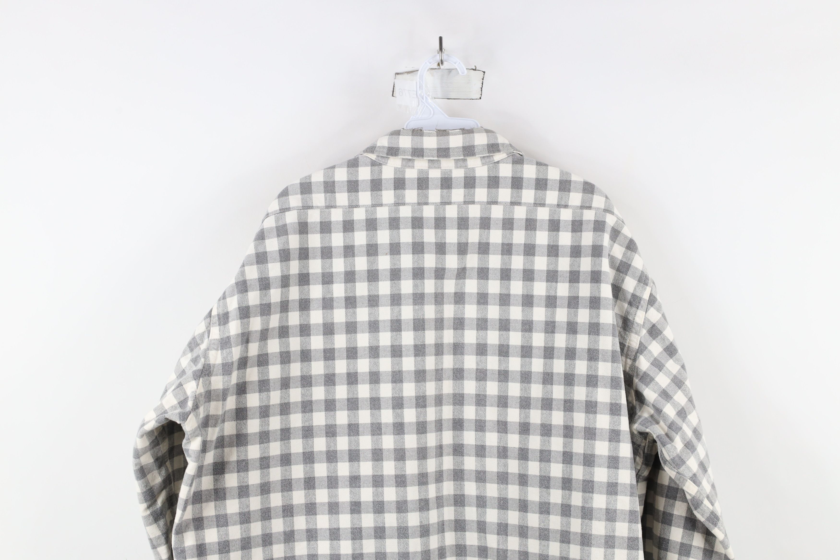 L.L. Bean × Vintage Vintage 90s LL Bean Chamois Cloth Button Shirt Plaid USA Size US L / EU 52-54 / 3 - 13 Thumbnail