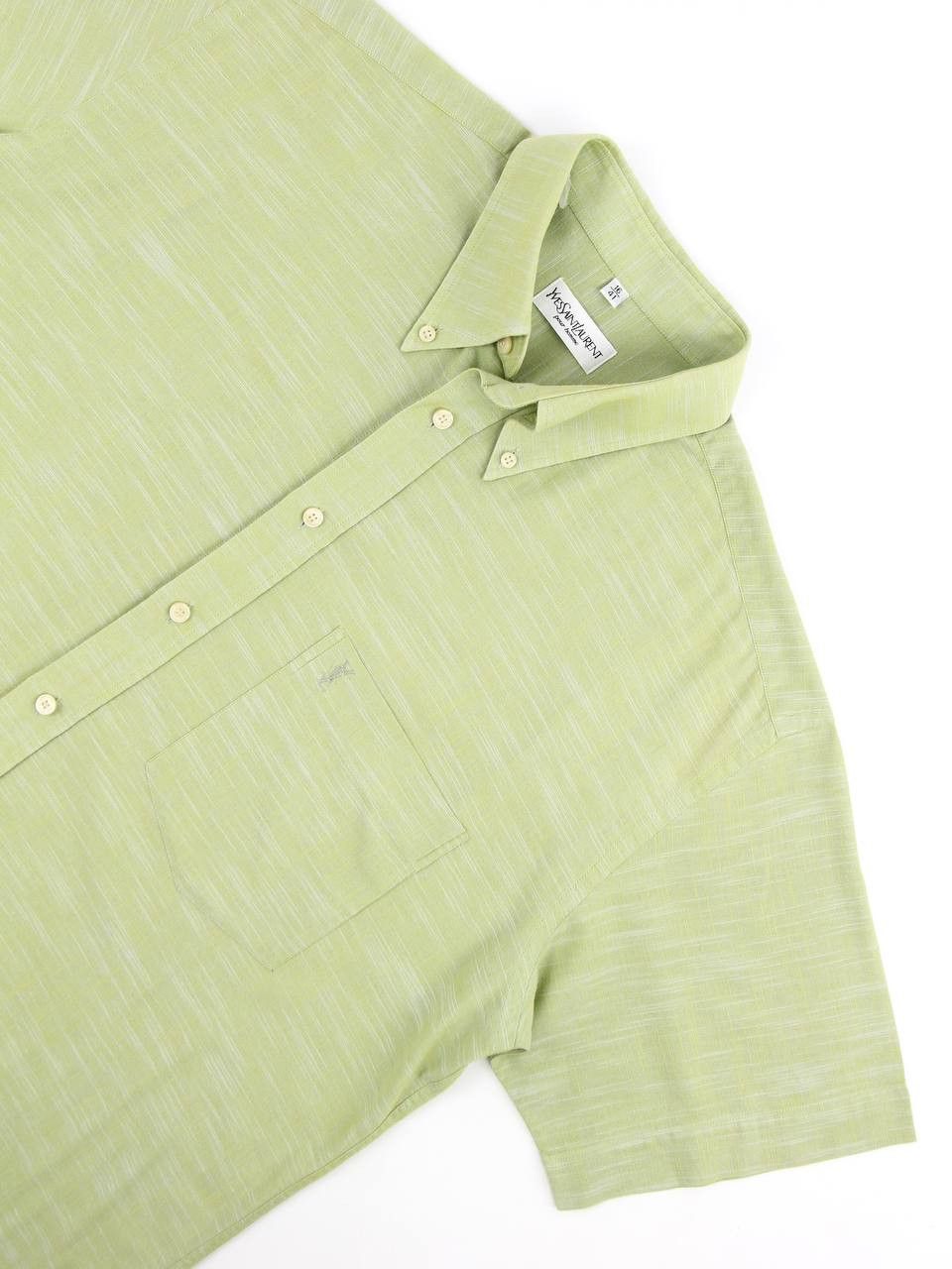 Yves Saint Laurent YVES SAINT LAURENT Cotton and linen short-sleeved shirt Size US XL / EU 56 / 4 - 6 Thumbnail